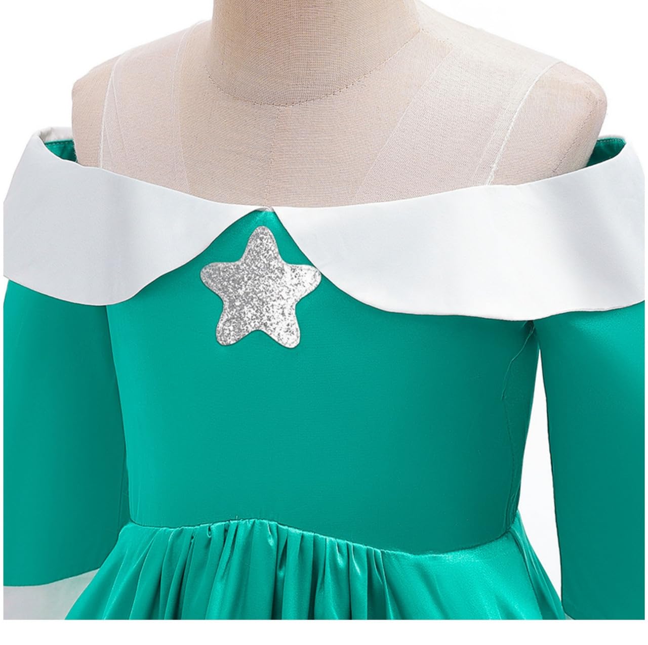 Binbo Grils Princess Costume Dress Kids Halloween Cosplay With Crown Magic Wand and Earrings 3-12Y — view 2