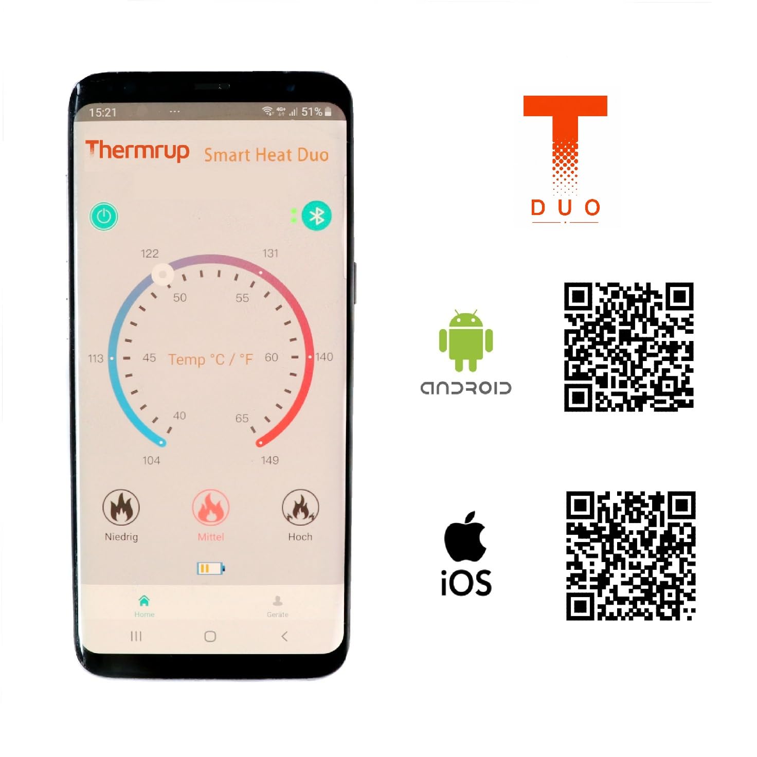 Thermrup Smart beheizbare Einlegesohle App gesteuert,Größe: 35-48(zuschneidbar)