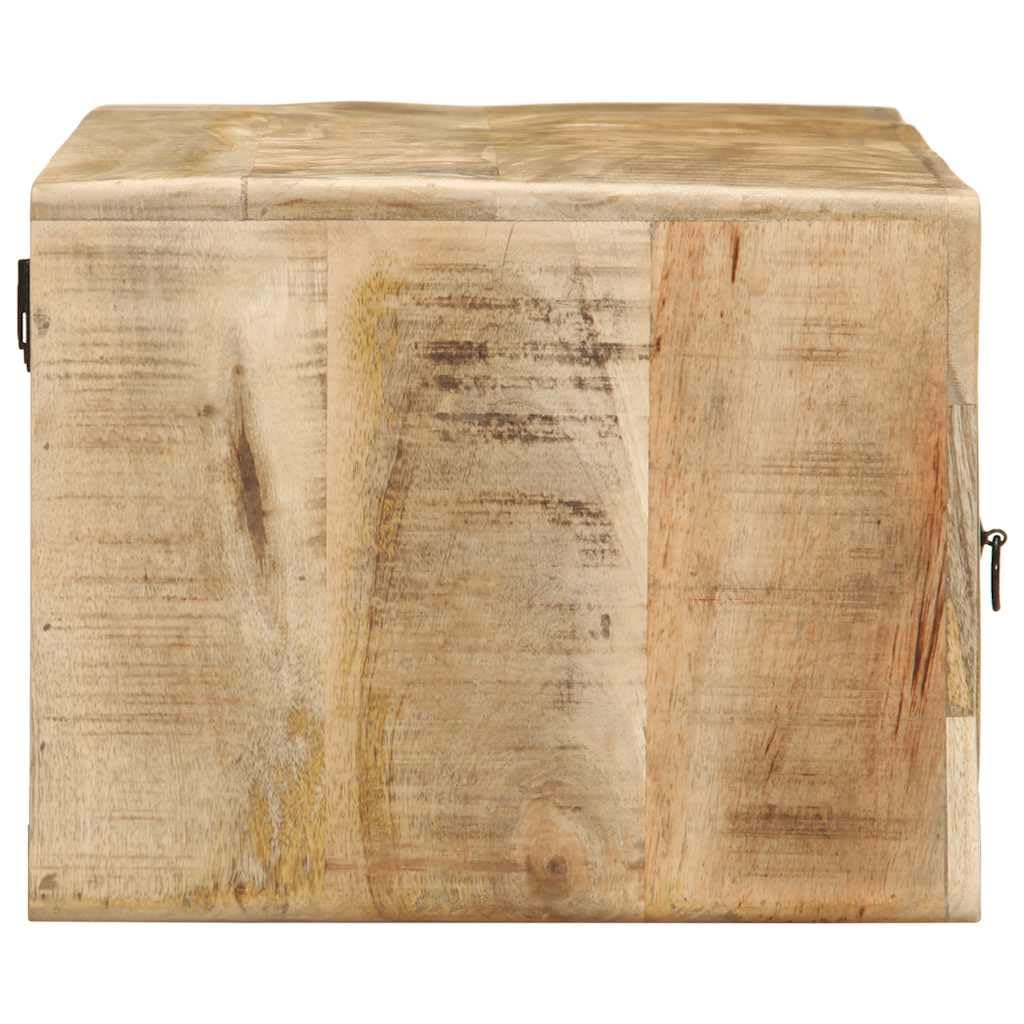 Mueble TV de pared de madera mango macizo 100x32x25 cm