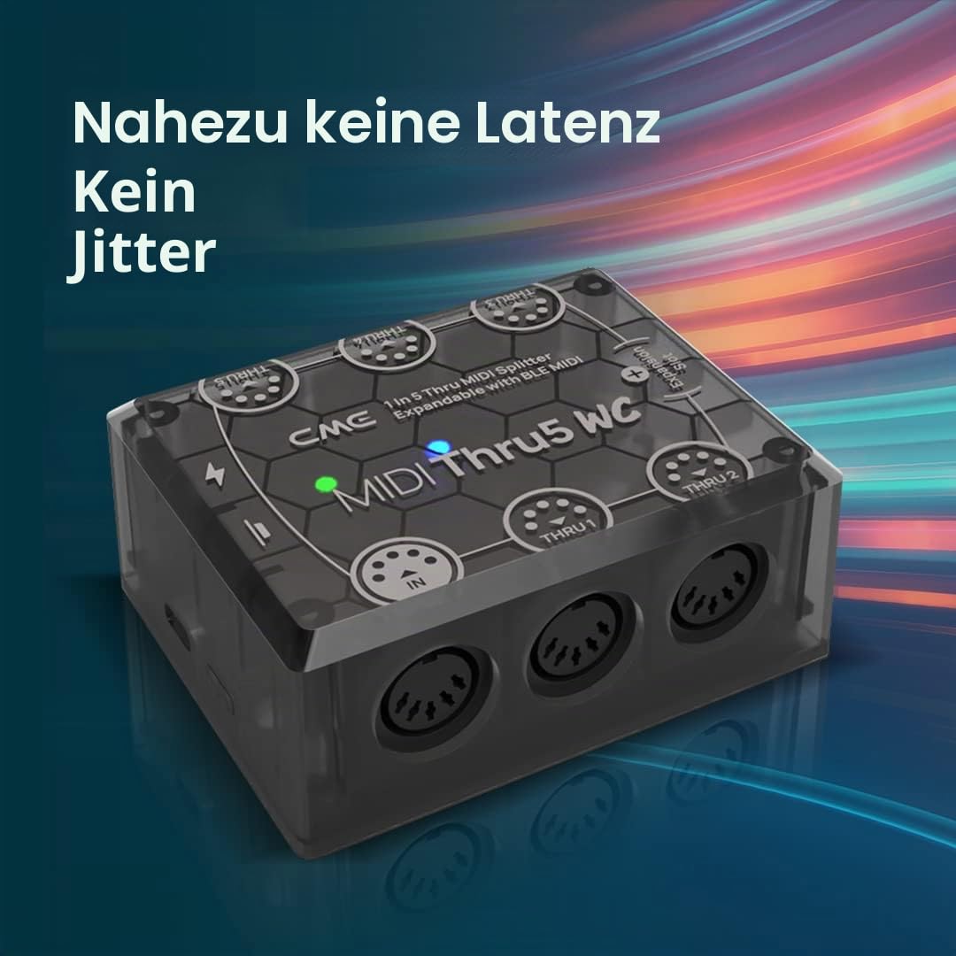 CME MIDI Thru5 WC – 1-In/5-Out DIN Thru Interface mit Hochgeschwindigkeitsübertragung aller Daten