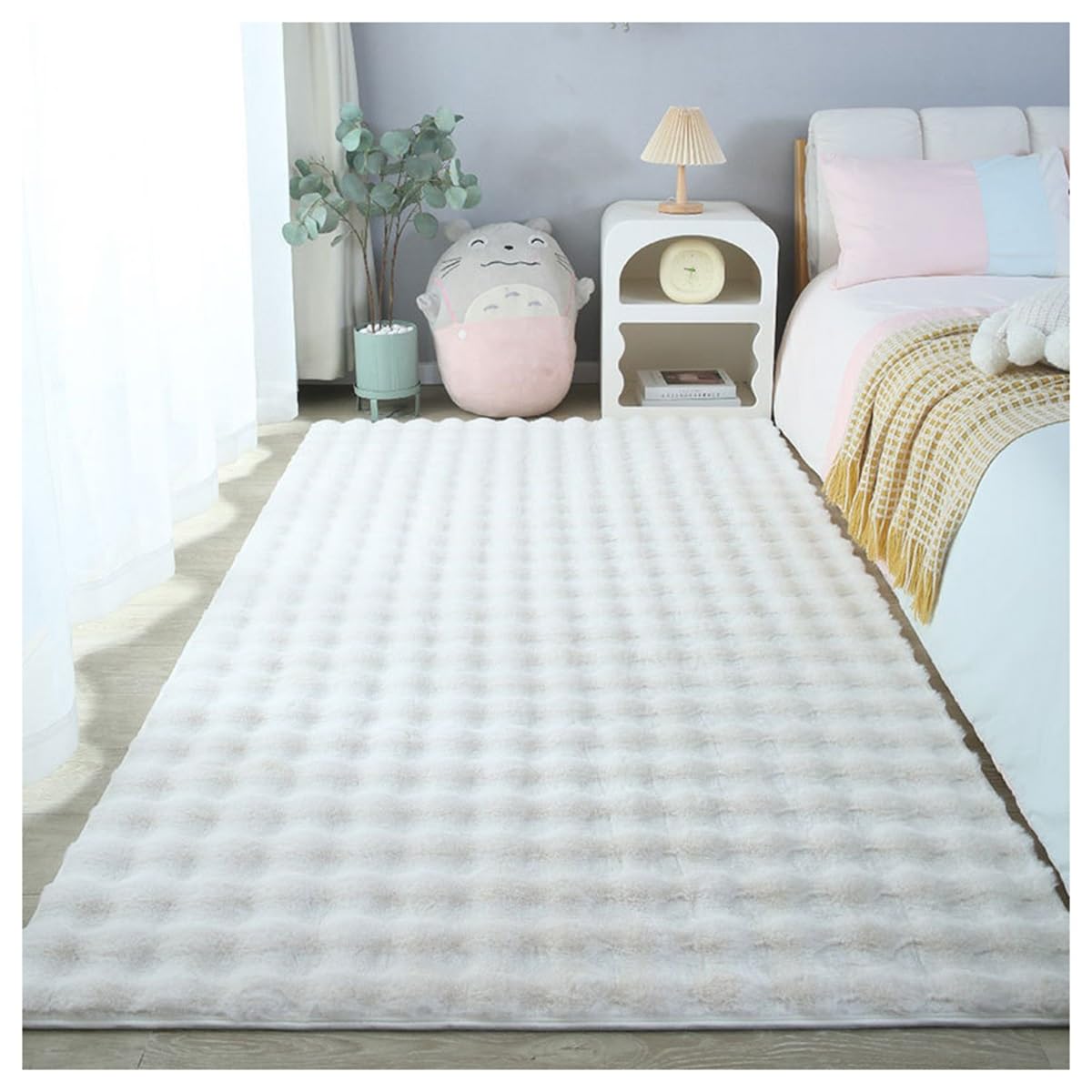 Tapis de chambre doux en fausse fourrure de qualité supérieure