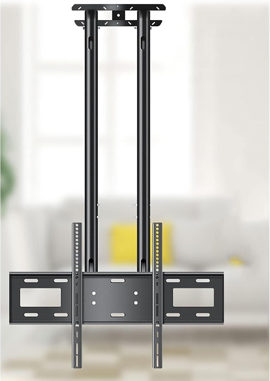 Staffa per Montaggio a soffitto per TV, Staffa per TV con inclinazione regolabile per TV a Schermo Piatto e Curve con CD da 37-80′