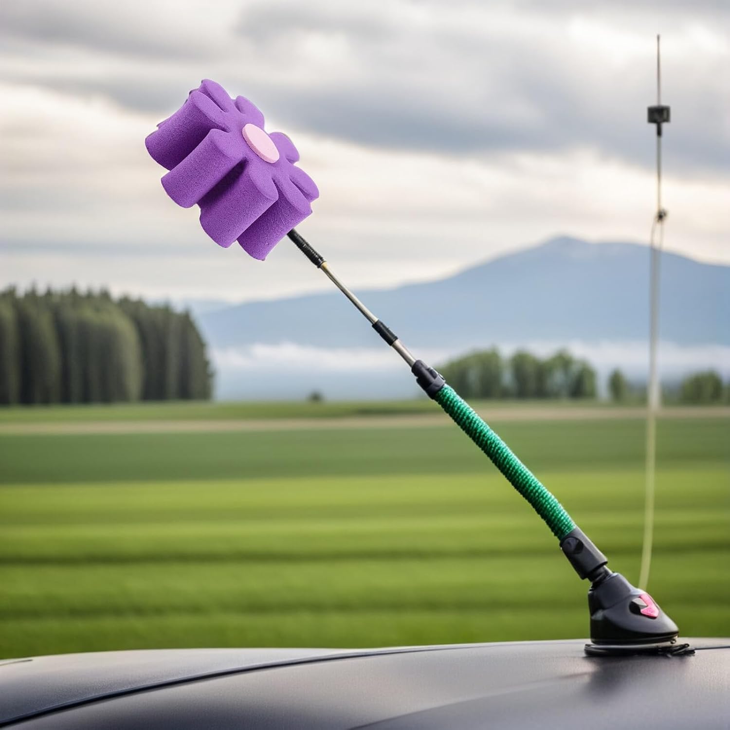 ULTECHNOVO 10pcs Car Antenna Toppers Flower Set, Multi-Color Daisy Vehicle Antenna Decorations for Outdoor Travel and Daily Car Accessory