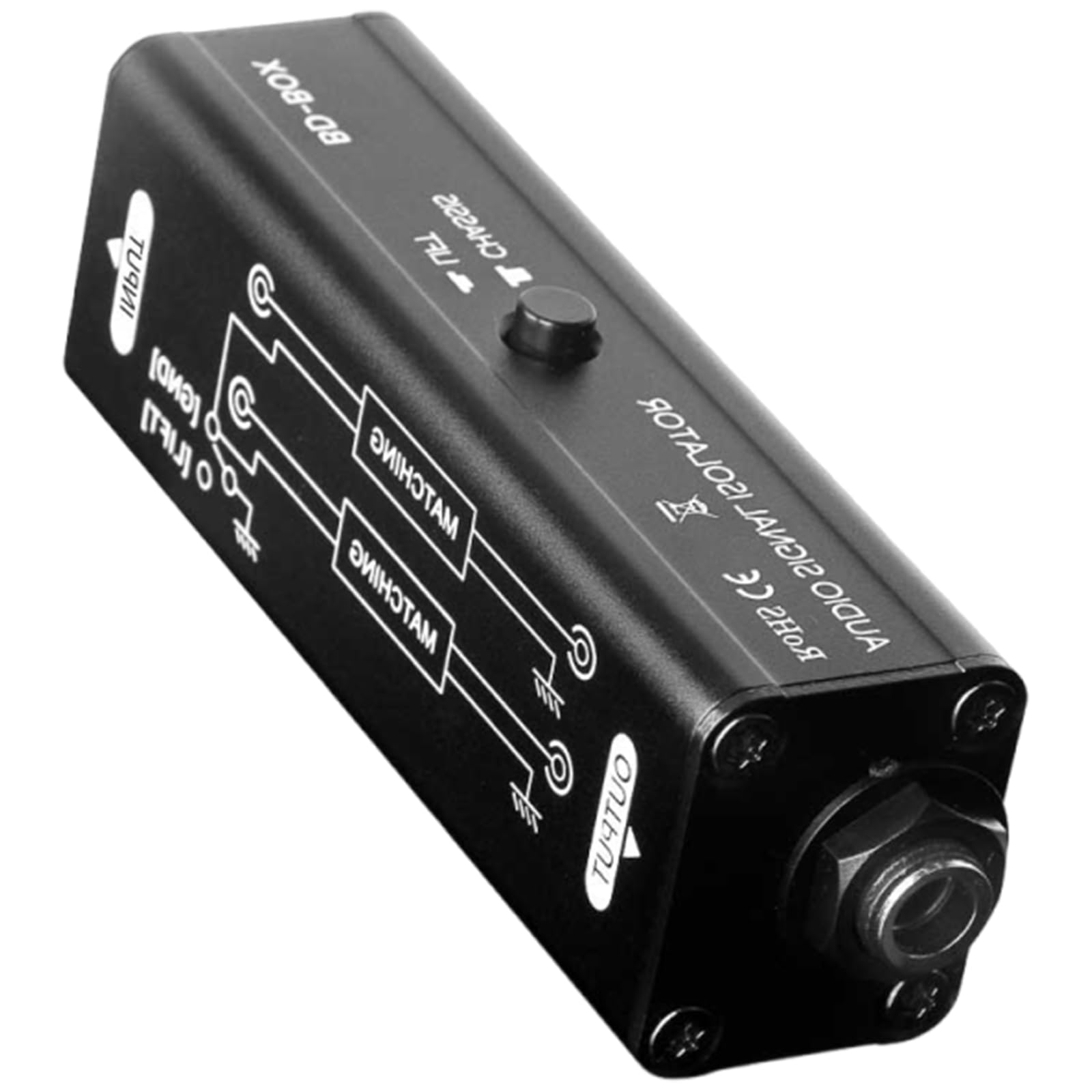 Hsioluted 6.35mm Music Noise Isolator Metal Housing Noise Elimination Device for Professional Studio Equipment Professional Music Ground Looping Isolator