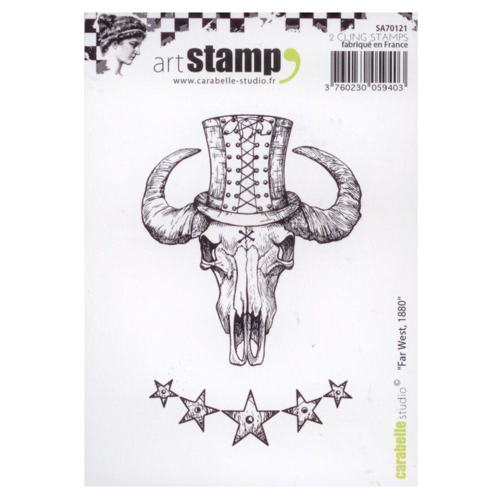Carabelle Studio A7 Cling Stamp-Wild West 1880, Rubber, White/Transparent