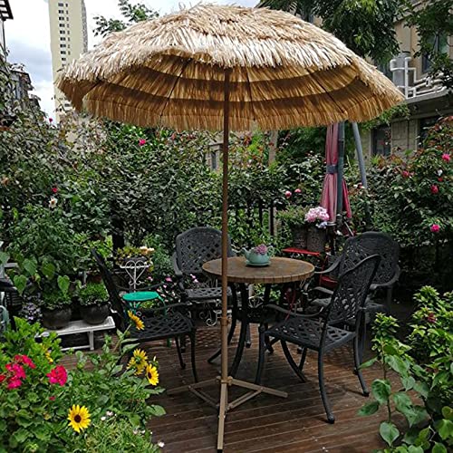 Sombrilla Hawaiana de Ø2m para ambientar restaurantes y muebles de patio con estilo tropical