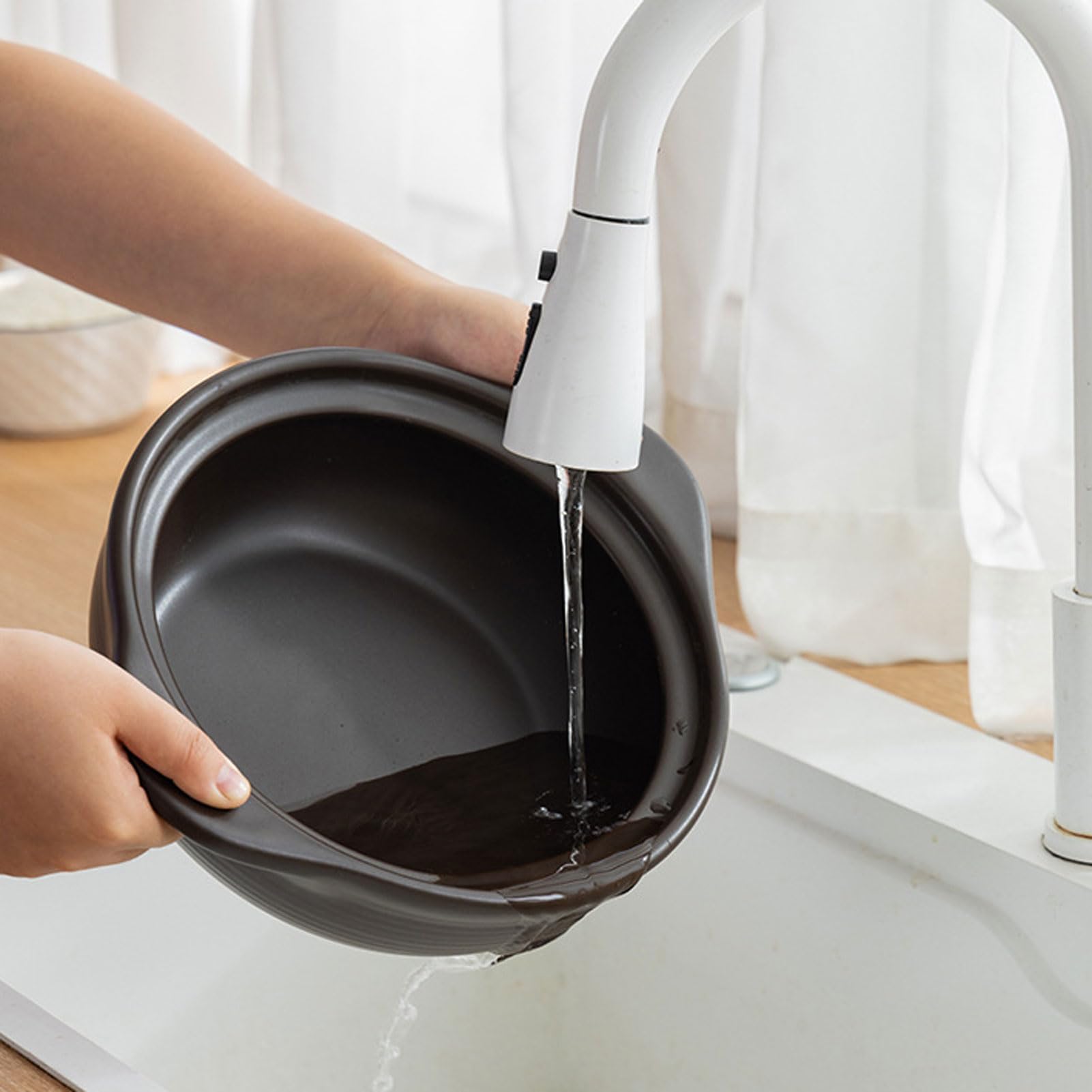 Ceramiczny garnek gliniany do kuchenki gazowej, żaroodporny garnek gliniany z pokrywką, wolnowar do zupy i gliniany garnek do gotowania ryżu (3.5L)