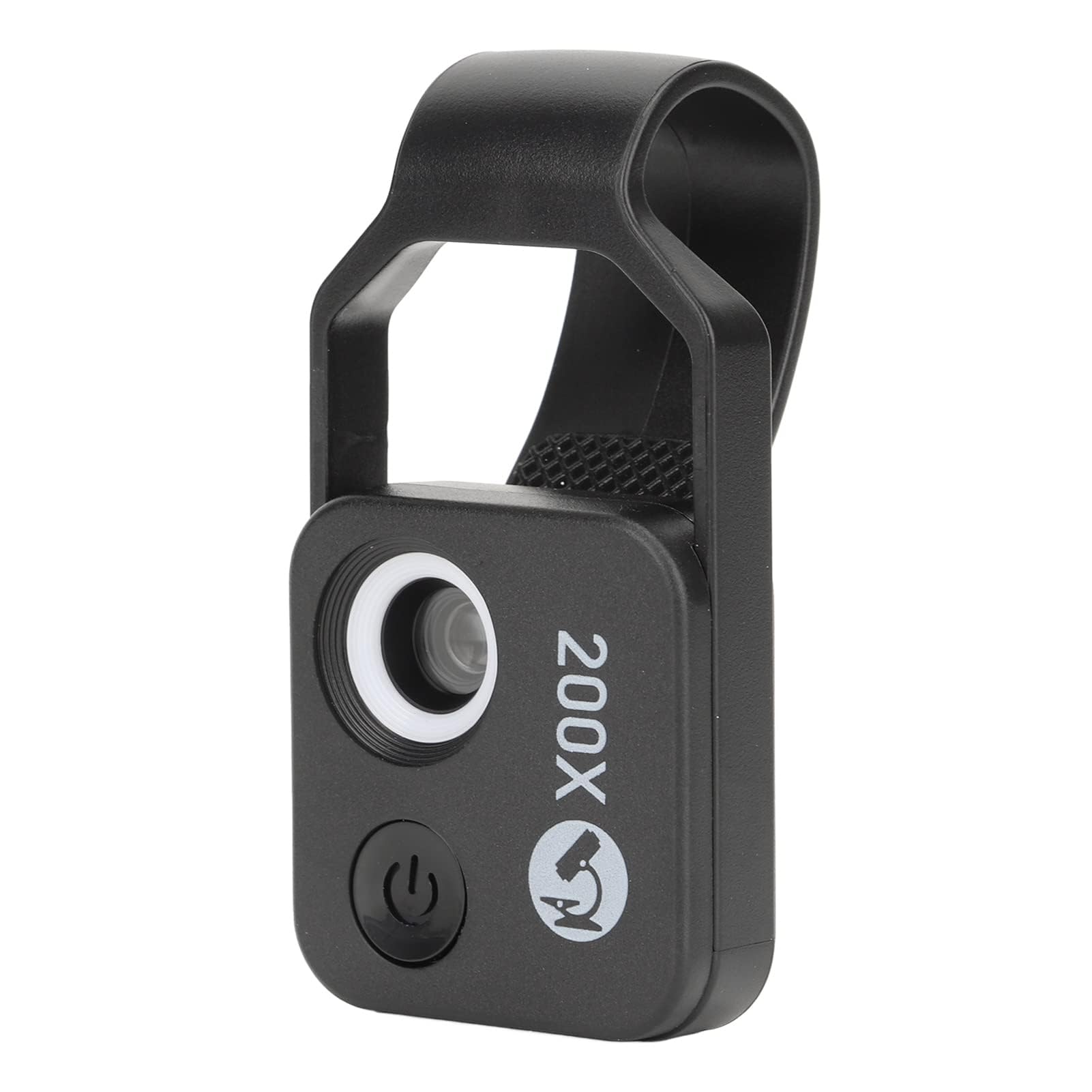 Microscopio de Teléfono 200X con Clip LED Universal, Mini Microscopio de Bolsillo Tipo C, Accesorios de Cámara para Teléfono (Negro)
