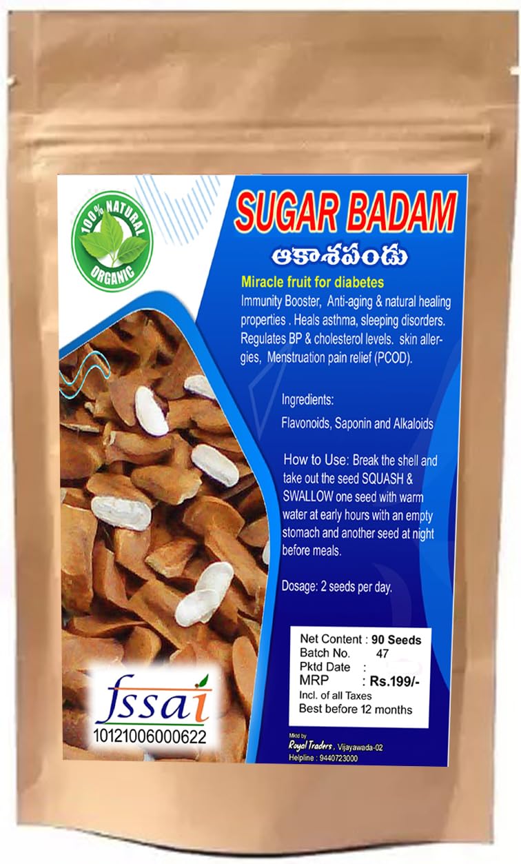 Sugar Badam - Kadwa - SKY SUGAR FRUIT NATURAL WAY TO CONTROL DIABETES, 100% A Grade Seeds - 90 Seeds (B0CZ5XVJ9Z) Amazon Price History, Amazon Price Tracker