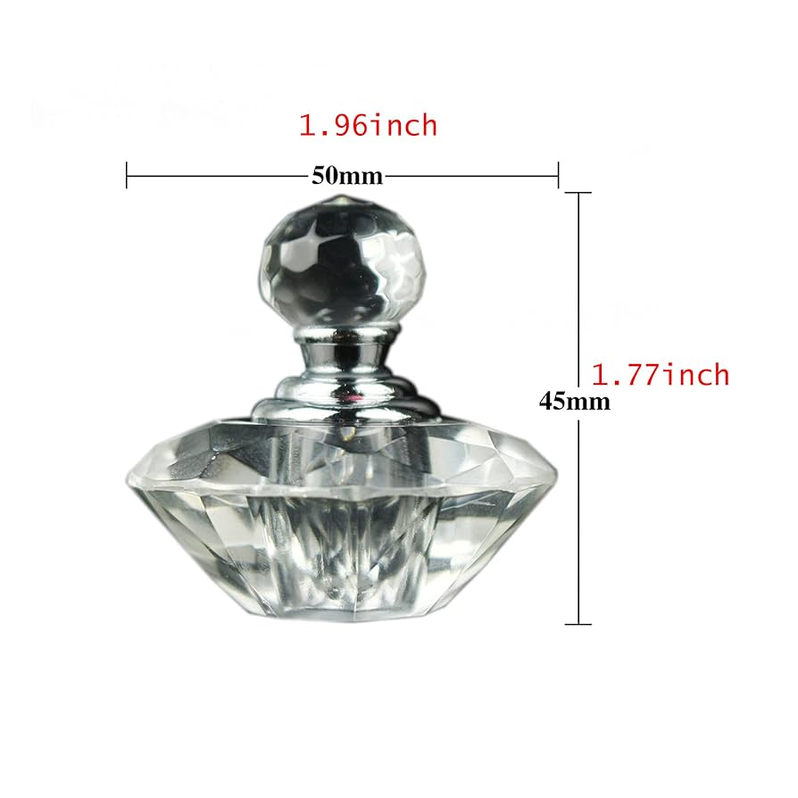 クリスタルガラス？の香水入れ？ Amazon.co.jp: 3mlクリスタルガラス香水瓶、シンプルで
