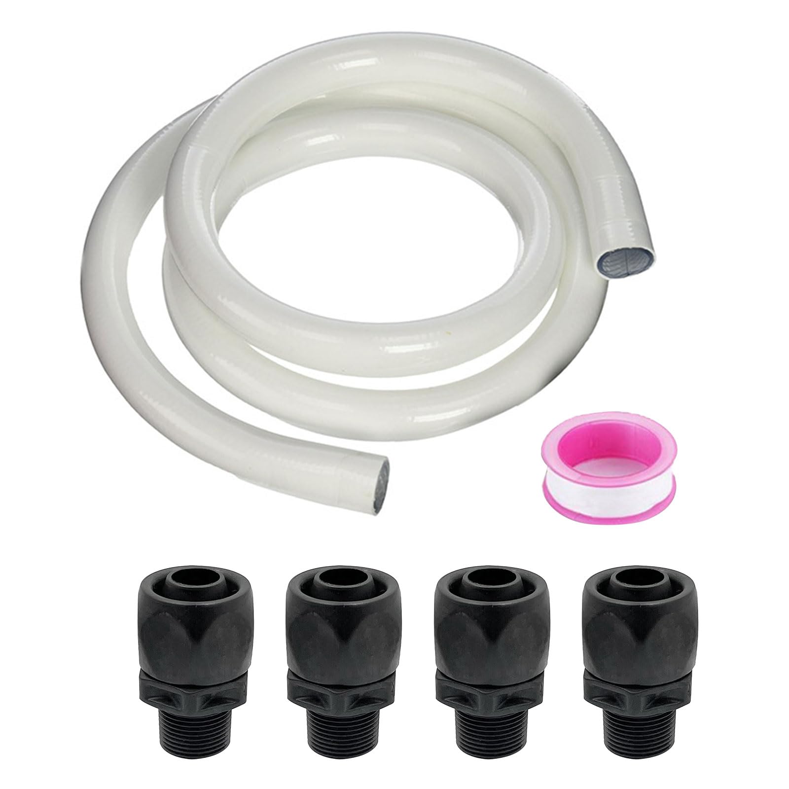 Kit di tubi flessibili di ricambio per pompe per piscina 353020 con 4 adattatori di connessione rapida Sostituzione del tubo integrato