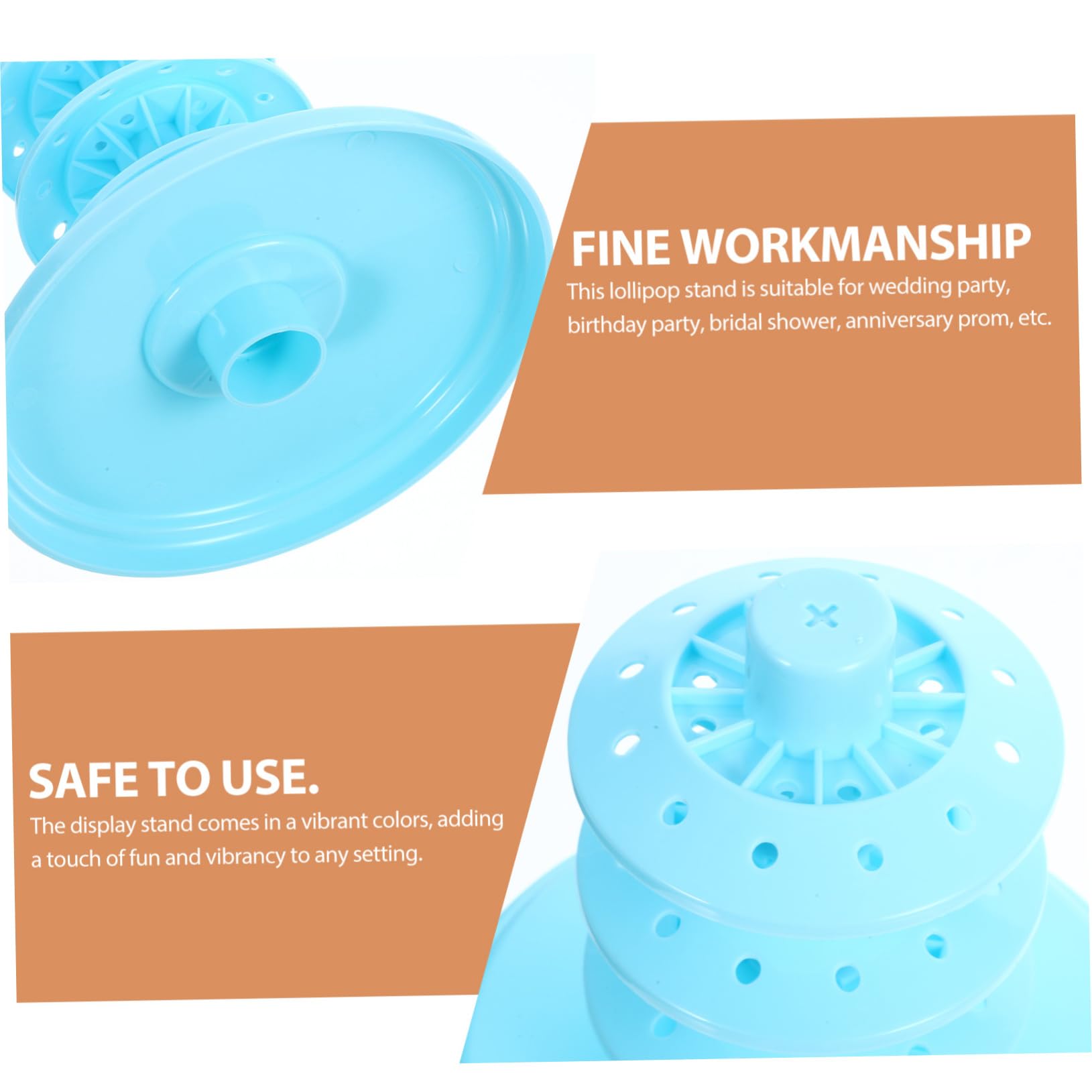 CONGARTENO Lollipop Display Stand Show Rack Display Shelf Displaying Holder Lollipop Stand Delicate Lollipop Rack Convenient Lollipop Holder Lollipop Rack for Cake Pops Pp Blue