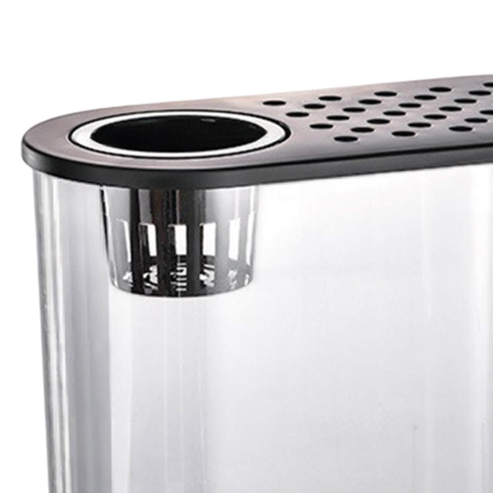 Aquarium Petit Contenant à Poissons de Bureau Mini avec Fenêtre Claire Matériel PP Couvercle Ventilé Détachable Utilisation Hydroponique pour, Couvercle Noir