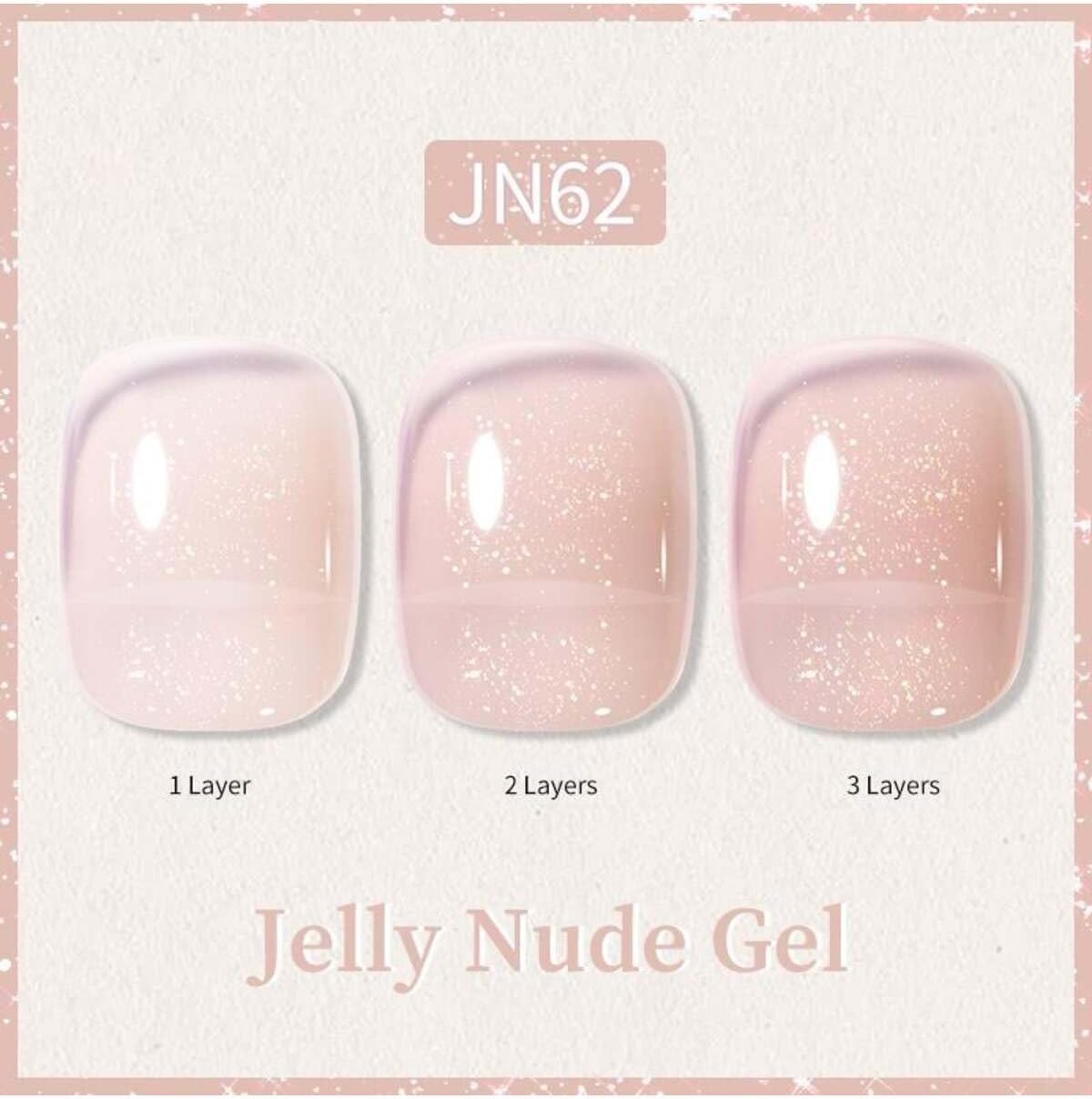 Born Pretty 10Ml Jelly Nude Seri Kalıcı Oje Jn62 (57851-12) 4143