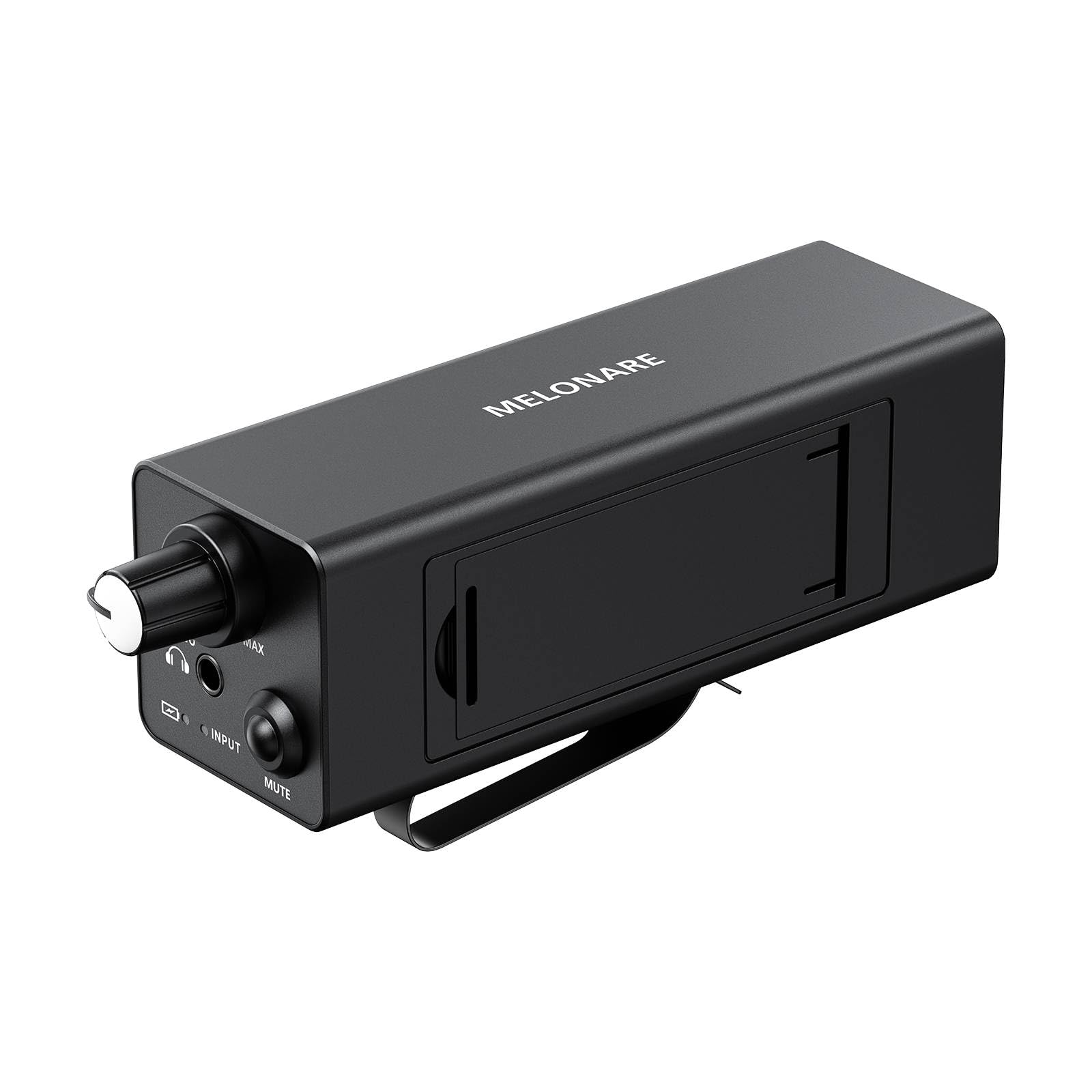 MELONARE Amplificatore per cuffie con monitor in-ear cablato portatile XLR TRS WM-1 | Modalità Mono/Stereo, One-Touch Mute, Ingressi XLR/TRS, Monitoraggio cablato portatile per batteristi, band e studio