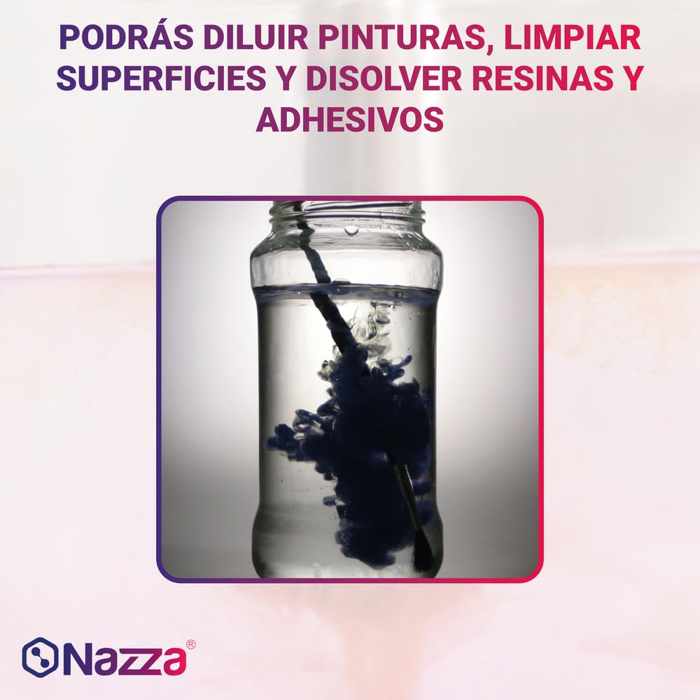 Tolueno Nazza | Disolvente transparente para barnices, pinturas y esmaltes | Envase de Plástico de 5 Litros