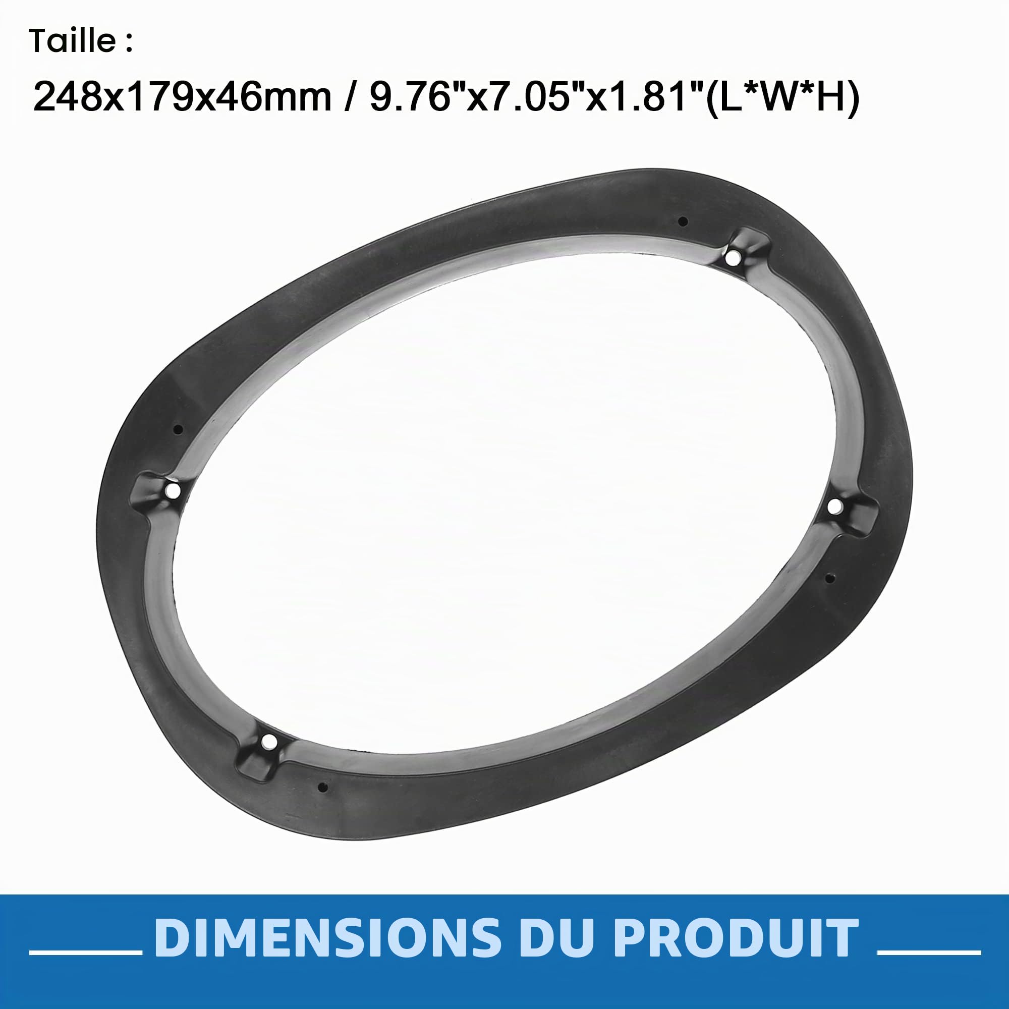 A ABSOPRO Voiture Haut-Parleur Entretoise Adaptateur pour 6"x9" 46mm Épaisseur Haut-Parleur (Ensemble de 2)