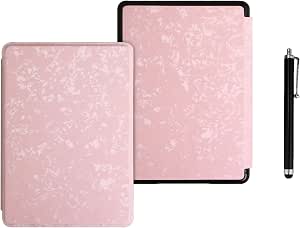 Custodia In Tela Per Kindle Paperwhite 5/6/7 Gen (2012-2015) – Ultra-sottile, Antishock, Chiusura Magnetica, Rosa - 3