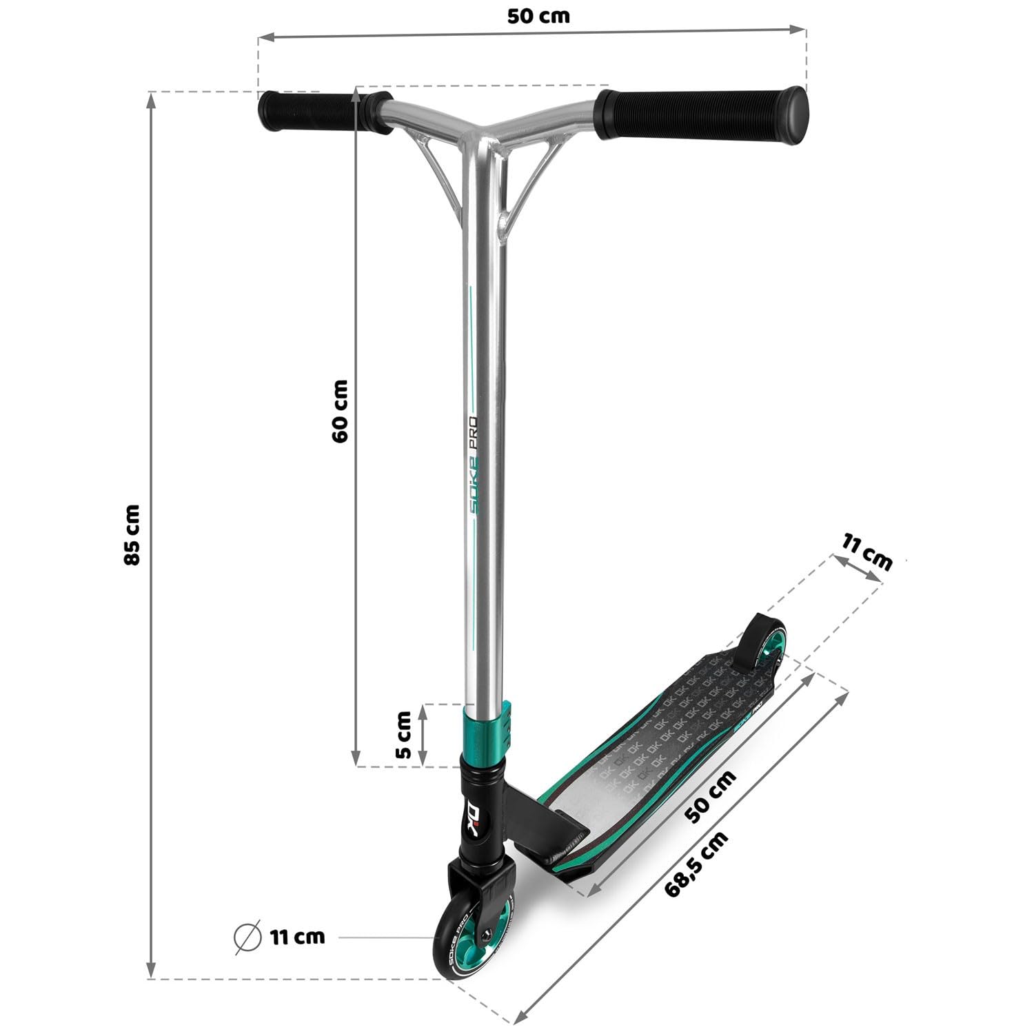 Soke XTR Stuntstep met ABEC 9 kogellagers voor volwassenen en kinderen