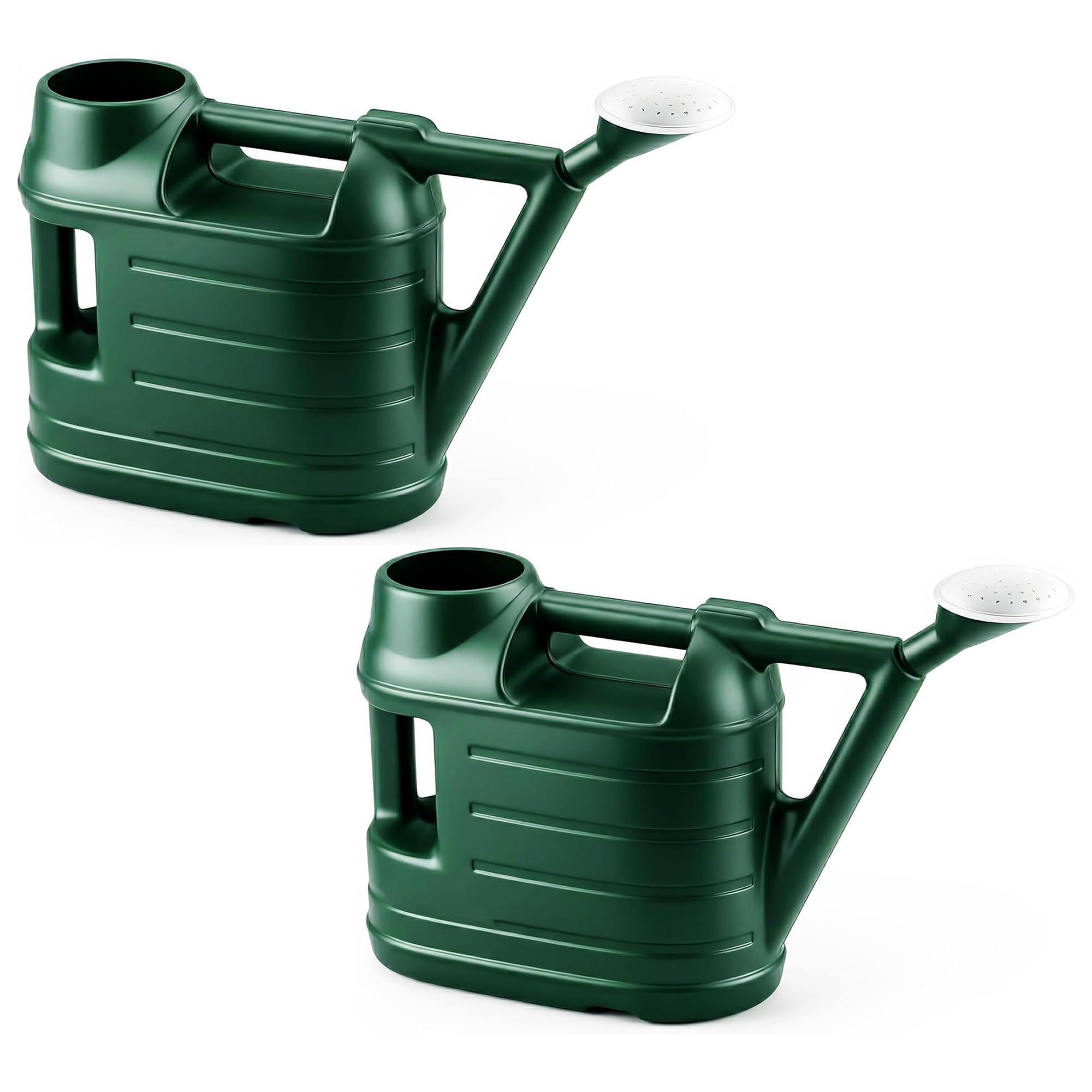 ANGIX 2 x Watering Cans Outdoor 6.5 L - Perfect Gardening Tool for Watering Plants - Light Weight Watering Cans - Green