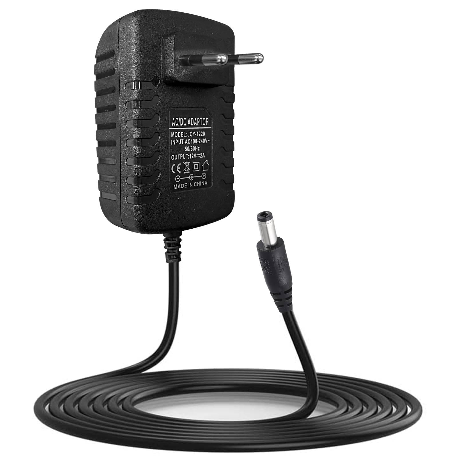 KSIBNW 12V 2A 24W LED Netzteil Netzadapter Universal Netzteil AC 100-240V auf DC 12V 2A 24W Adapter Konverter Transformator mit 5,5 x 2,5mm Ausgang EU Stecker für COB Led Strip LED Streifen