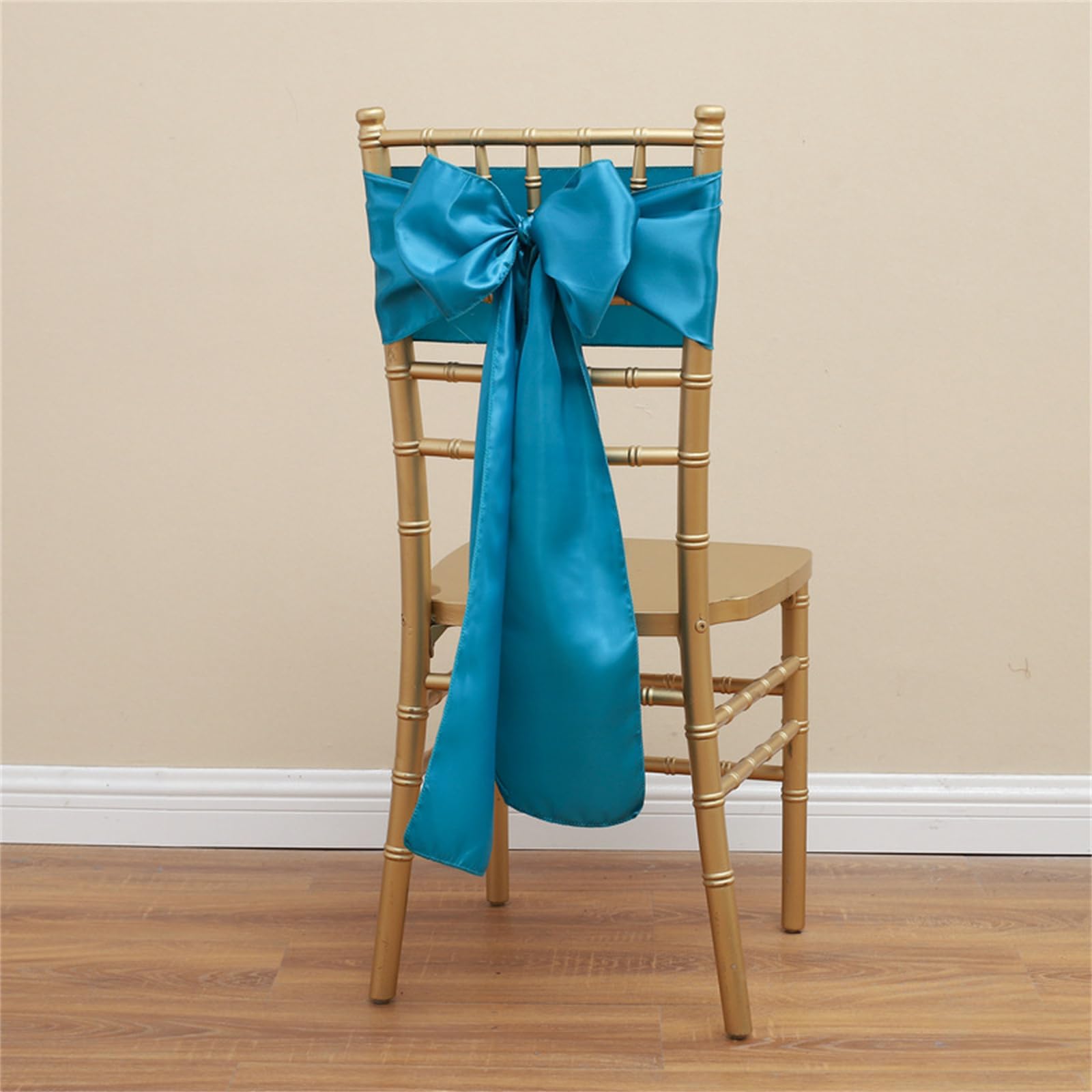 Rubans en satin tissu housse de chaise nœuds papillon de cérémonie turquoise