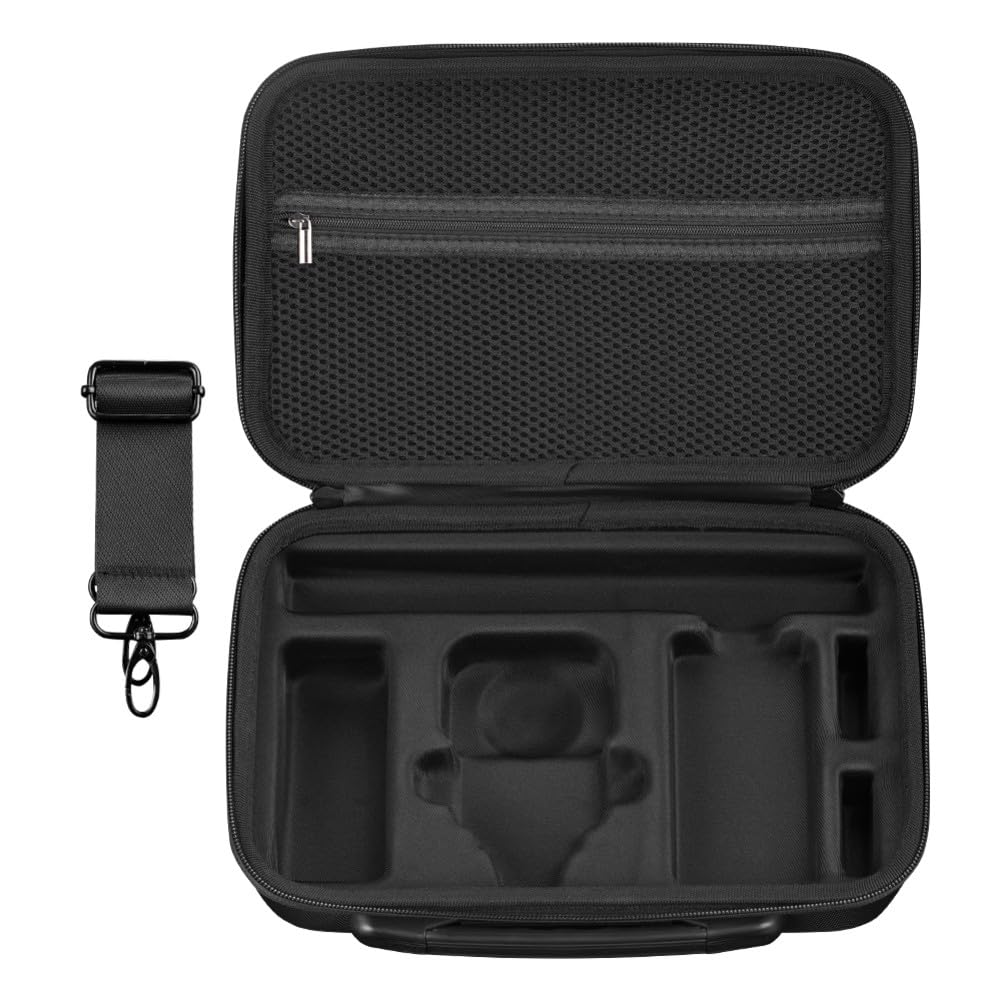 EVA-Tragetasche für DJI für Osmo 360, stoßfeste, wasserabweisende Hartschale mit Schultergurt, kompakte Reise-Aufbewahrungsbox für Action-Kamera, Schwarz