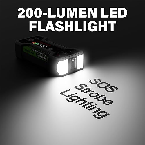 Miniatura 8 de LOKITHOR J1350 PRO Arrancador con ConnectMax, caja de salto LiFePO4 de 1350 amperios para motores de gasolina de 6.5L y 3.5L, arrancador portátil de