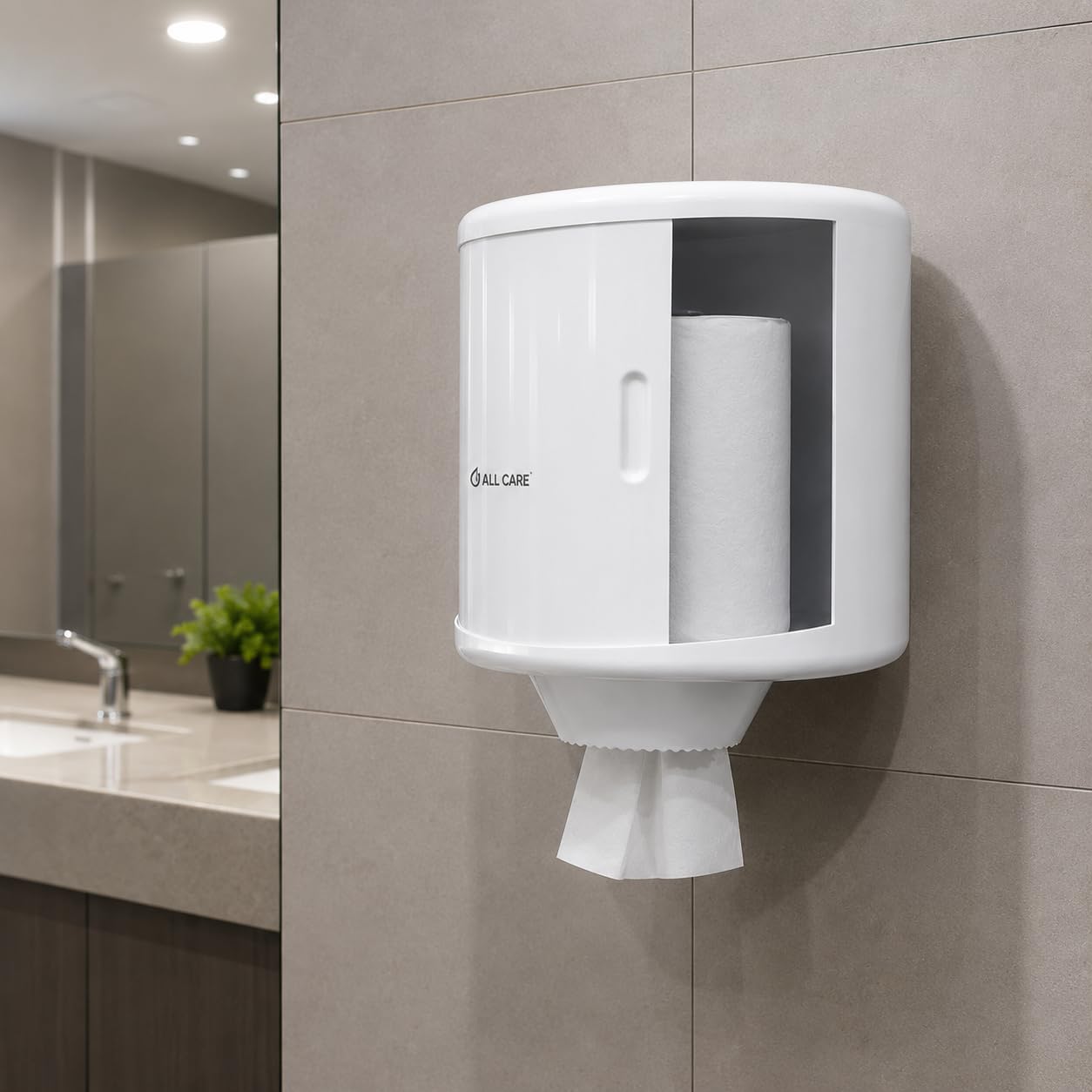 Mediclinics Dispensador Papel Higiénico Bobina Mediano Blanco Baño Público