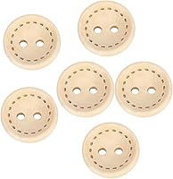 Vista 1 de Botones de madera, 100 botones decorativos de ropa, botones de costura de doble agujero, para manualidades, costura, ropa, tejer, hacer tarjetas