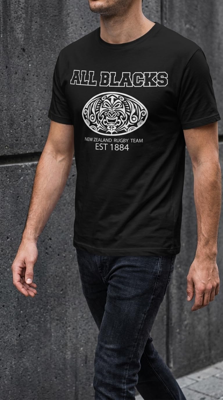 Męska koszulka Rugby All Blacks z reprezentacji Nowej Zelandii w rugby. Casual Wear