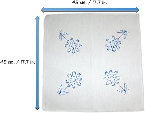 Miniatura 6 de Servilletas para Bordar a Mano Mexicanas Con Dibujo  Servilletas mexicanas con dibujo para bordado a mano (flores 4)