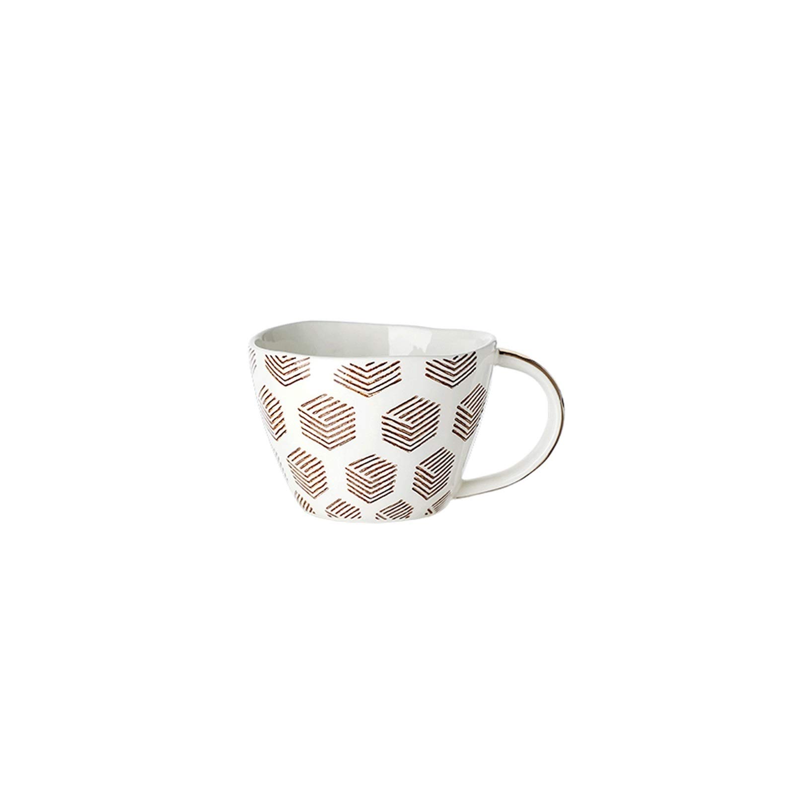 Kaffeetasse, Retro-Keramik-Teetasse, Phnom Penh, unregelmäßiges Frühstück, Haferflocken, Becherboden, glatter Hochtemperatur-Trinkbecher (C)