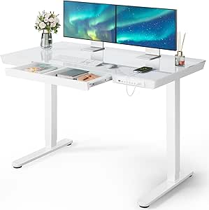 Marsail Electric Standing Desk With USB-A Charging Port, 160 X 80 Cm Height Adjustable Sit Stand Desk With 4 Custom Height Settings 80kg Max Load Stable Lifting Storage Hooks And Cable Management - View #5