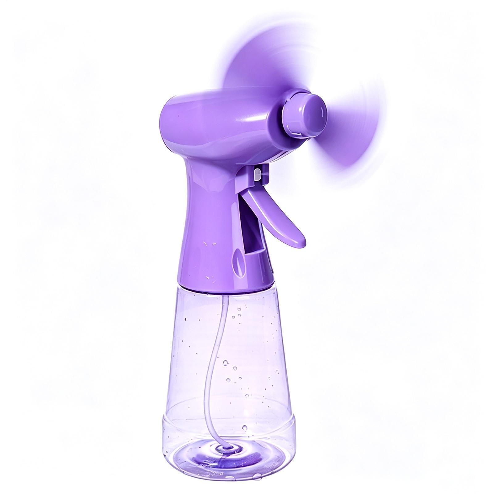 Handheld Fan with Water Mist Spray, Mini Portable Fan with Mist, Battery Operated Handheld Cooling Water Spray Fans Bottle, Mini Cooling Mists Fans Waters Mister Sprays Bottle, for Home Outdoor Travel