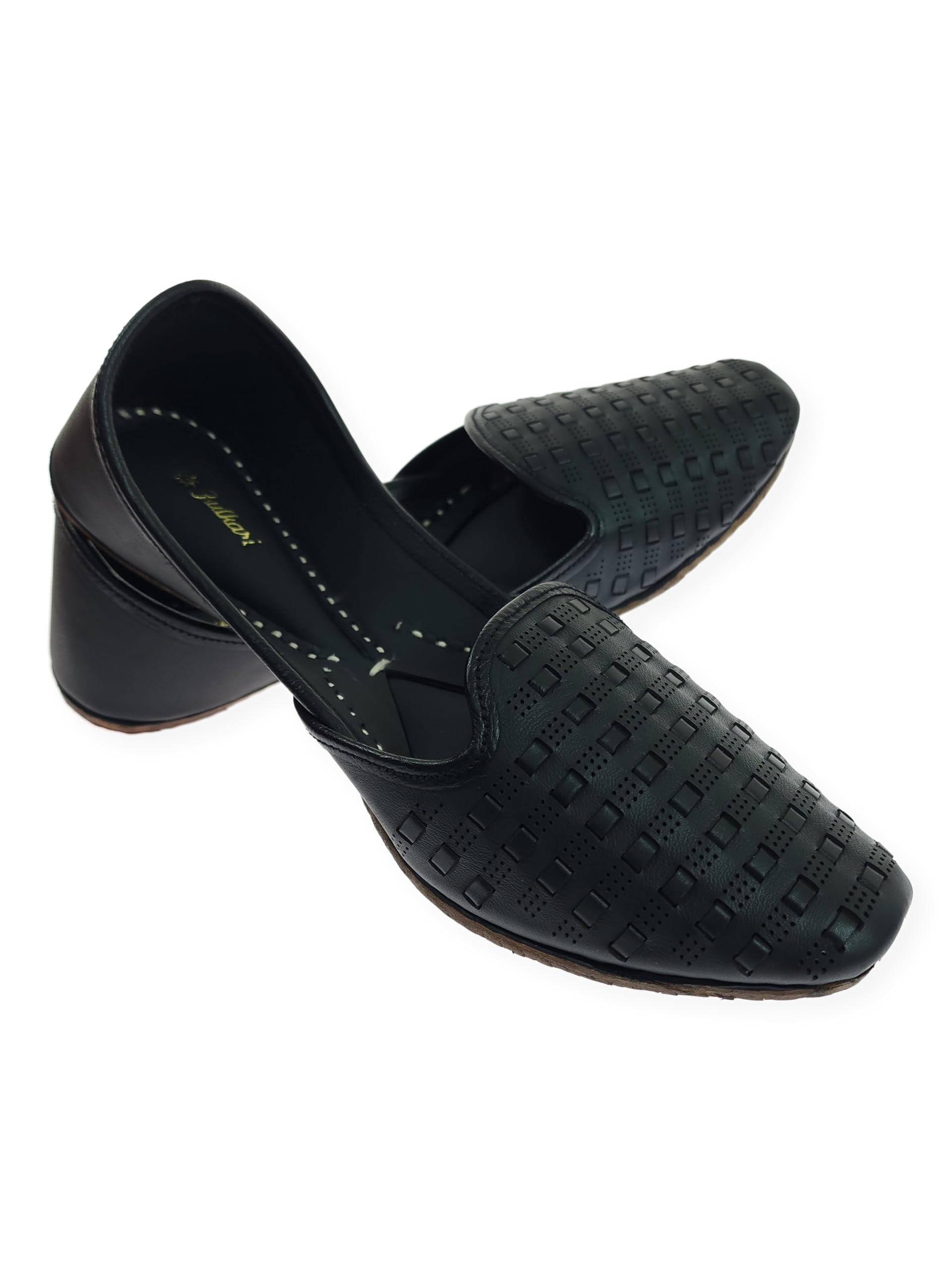 Fulkari Men Self Woven Black Leser Cut Genuine Soft Leather Casual Jutis | Bite and Pinch Free Jutti | Punjabi Casual Juttis | Man Dailywear Flat Mojari | Formal Ethnic Shoe Jutti | 11 (B0CV7VBSM9) Amazon Price History, Amazon Price Tracker