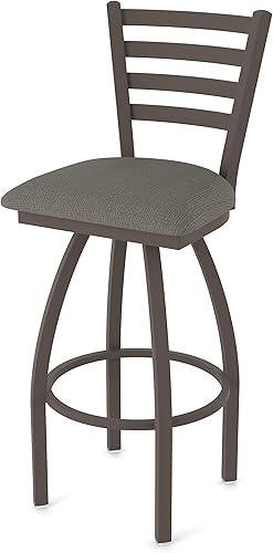 Miniatura 161 de 410 Jackie Taburete de bar giratorio de 36 pulgadas con acabado bronce y asiento de vinilo negro Vinilo negro,Canter Burdeos,Tierra Canter,Canter