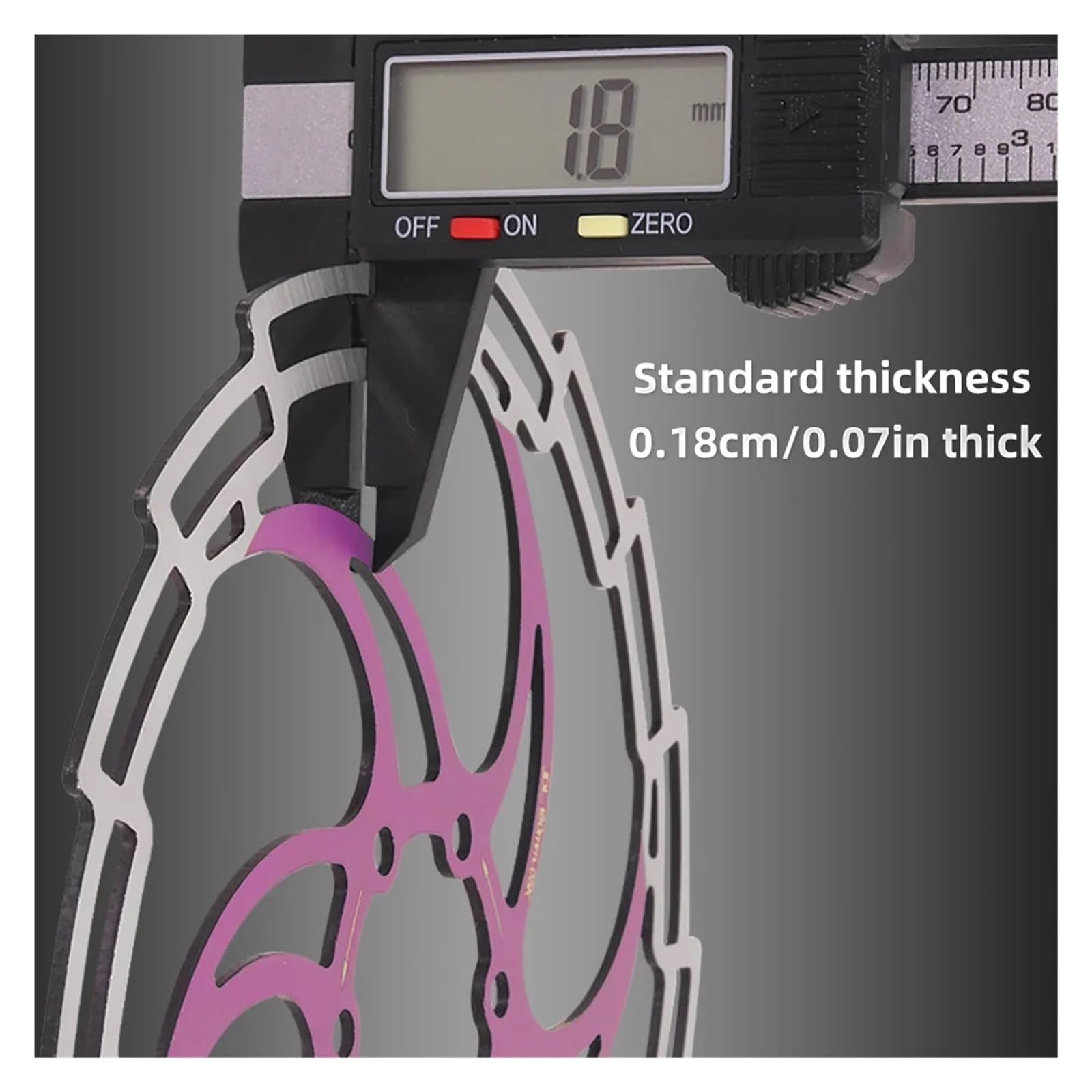 Disco freno Rotore del freno a disco per bicicletta 160180mm Sei fori per bulloni Acciaio inossidabile martensitico Dissipazione calore Precisione sicura(180mm black)