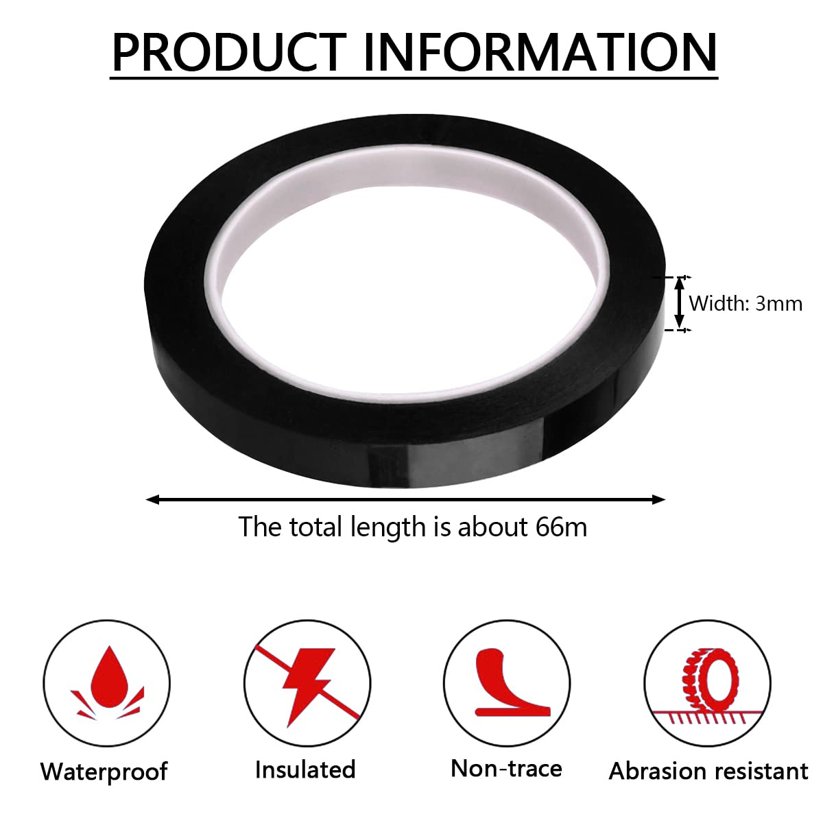 10 Rolles Whiteboard Gridding Tape 3 mm x 66 m Graphic Chart Klebeband PET farbiges Klebeband Selbstklebendes Tape Artist Tape für Whiteboards Blackboard usw