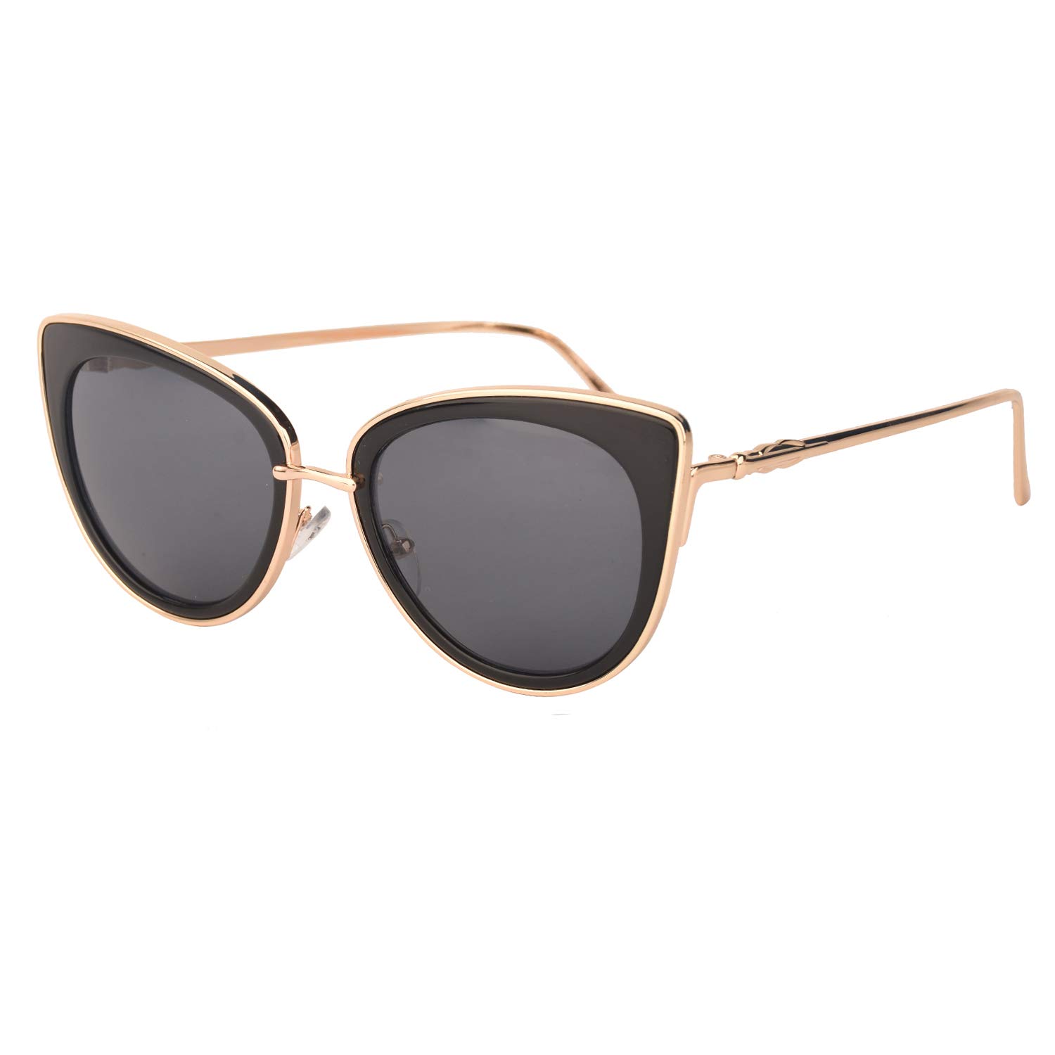 Women Metal Cute Cat Eye Mirror Sunglasses Fashion Eyewear
