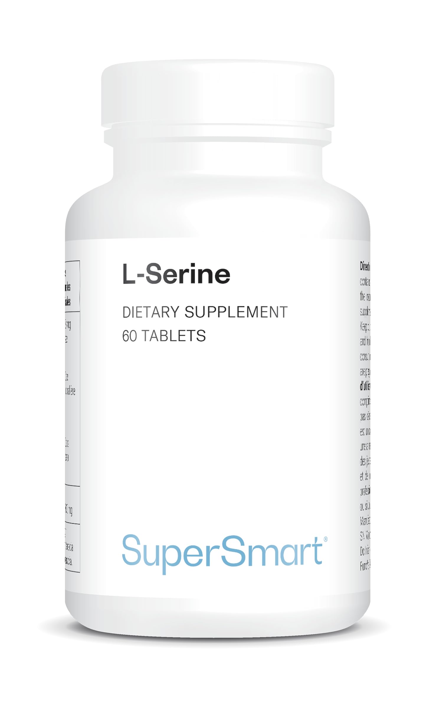 SUPERSMARTL-Serine - Brain Boost & Memory Supplement - Support Healthy Central Nervous System | Non-GMO & Gluten Free - 60 Tablets