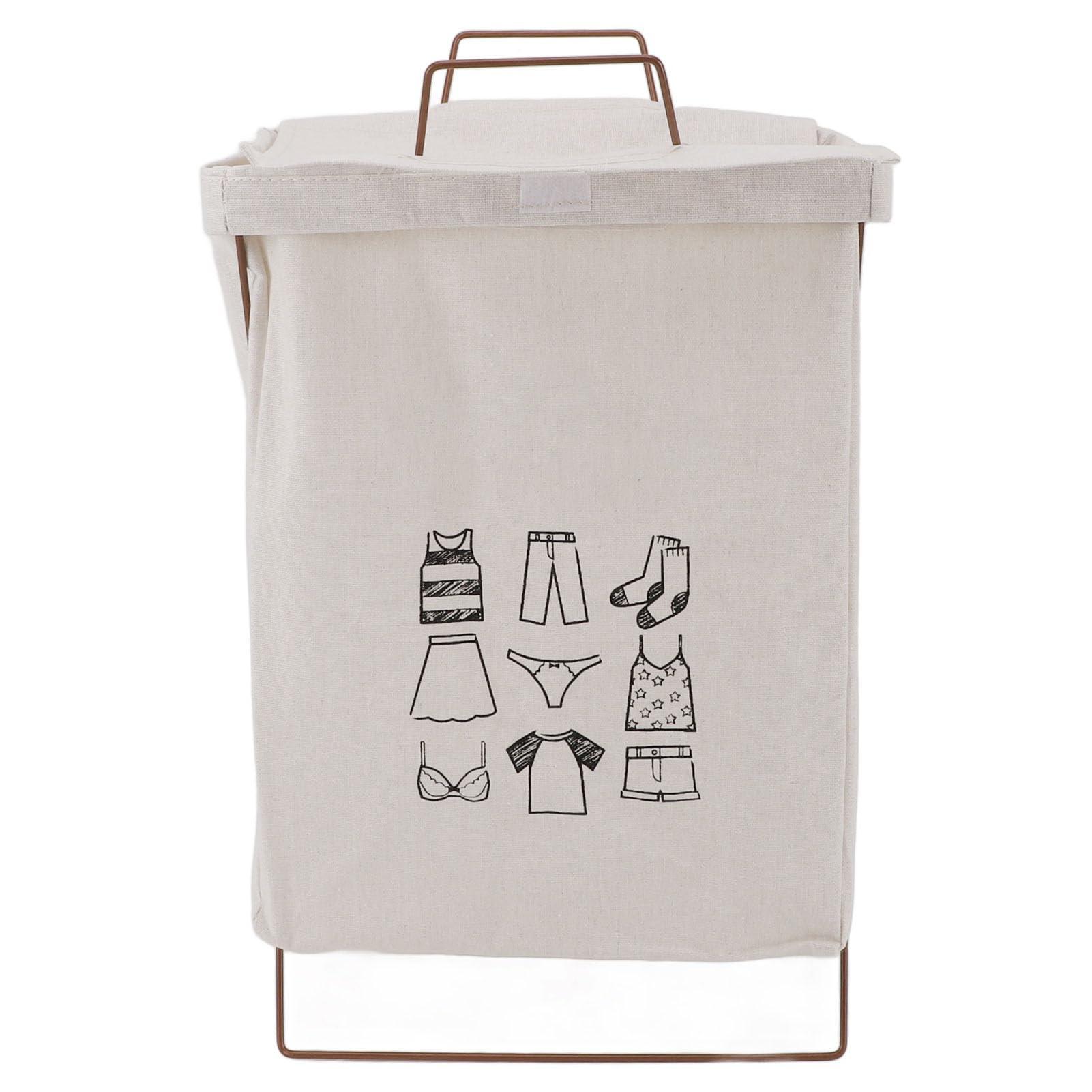 Panier à linge sale pliable imperméable avec cadre en fer robuste
