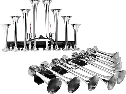 Miniatura 2 de Vixen Horns Kit de bocina de tren Octopod para camionesautomóviles con kit de inflado de neumáticos. Sistema completo a bordo - Compresor de aire de