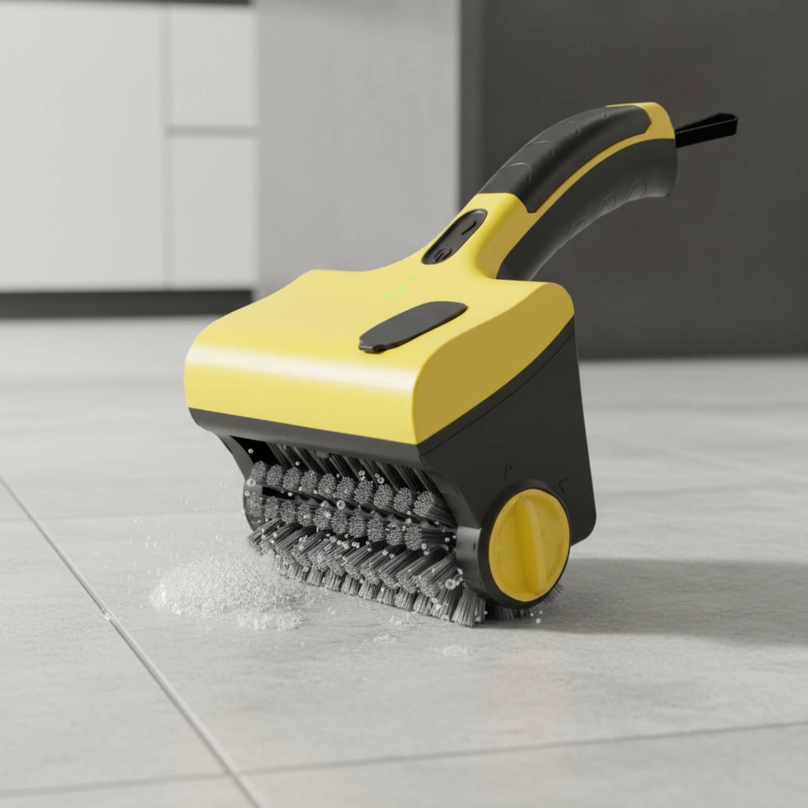 Cepillo Eléctrico de Limpieza Cepillo Fregadora Escobilla Herramienta con Cabezal PP Reemplazable y Mango Ergonómico para Azulejos Parrilla Cocina y Baño Adecuado para Hogar Exteriores Viajes