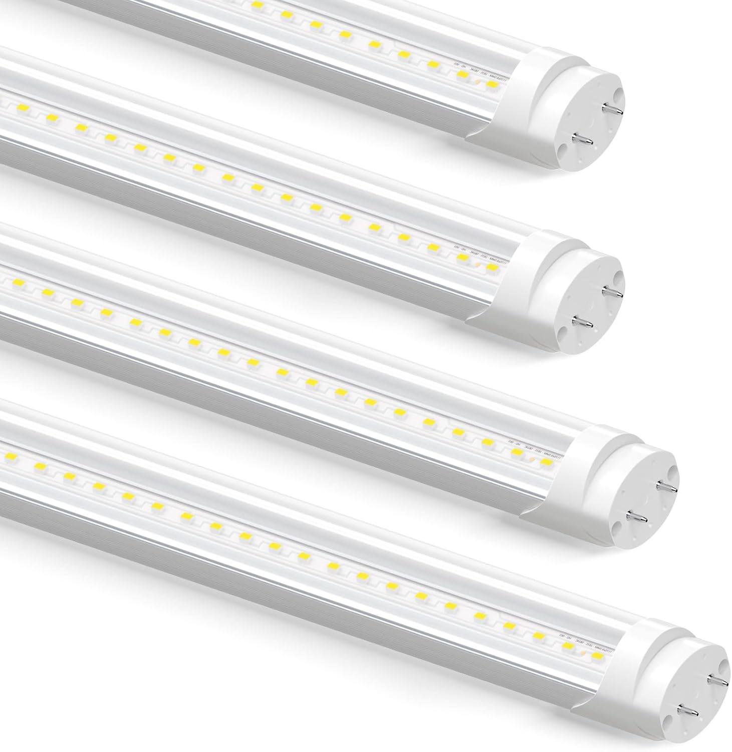 CYLYT Fluorescent Light Bulbs 48 inch Long, Type A+B T8 LED Bulb 4 Foot Replacement for F32T8 or F40T12 Lights Tube, 26W(65W Equivalent) 3400lm 6000K Daylight White Non-Dimmable, 4-Pack