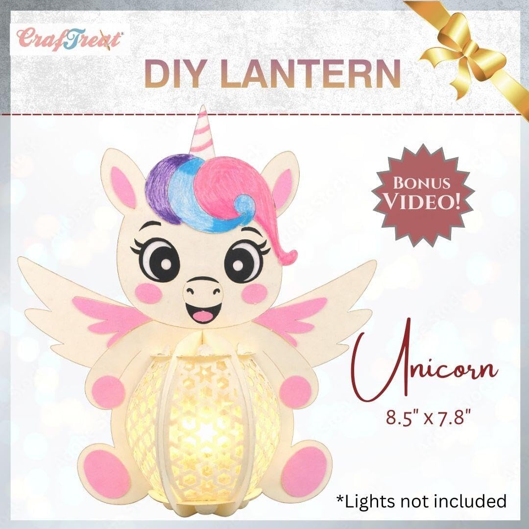 CrafTreat - Unicorn Paper Lantern Kit