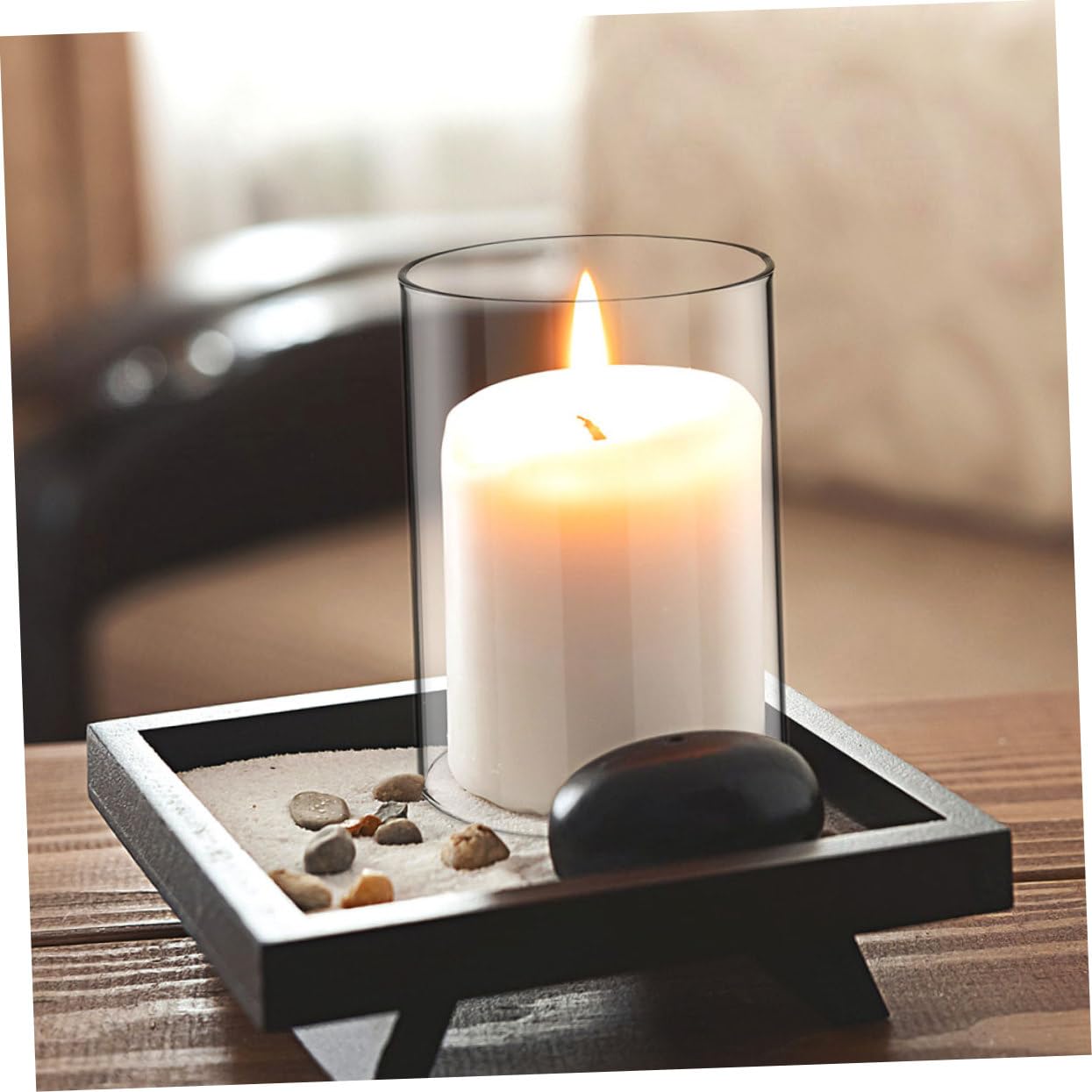 NOLITOY Abat-Jour en Verre Transparent 10 * 20cm 2 Pièces Cylindrique Résistant Vent Décoration pour Bougies Fournitures pour Bougeoirs Facile à Nettoyer