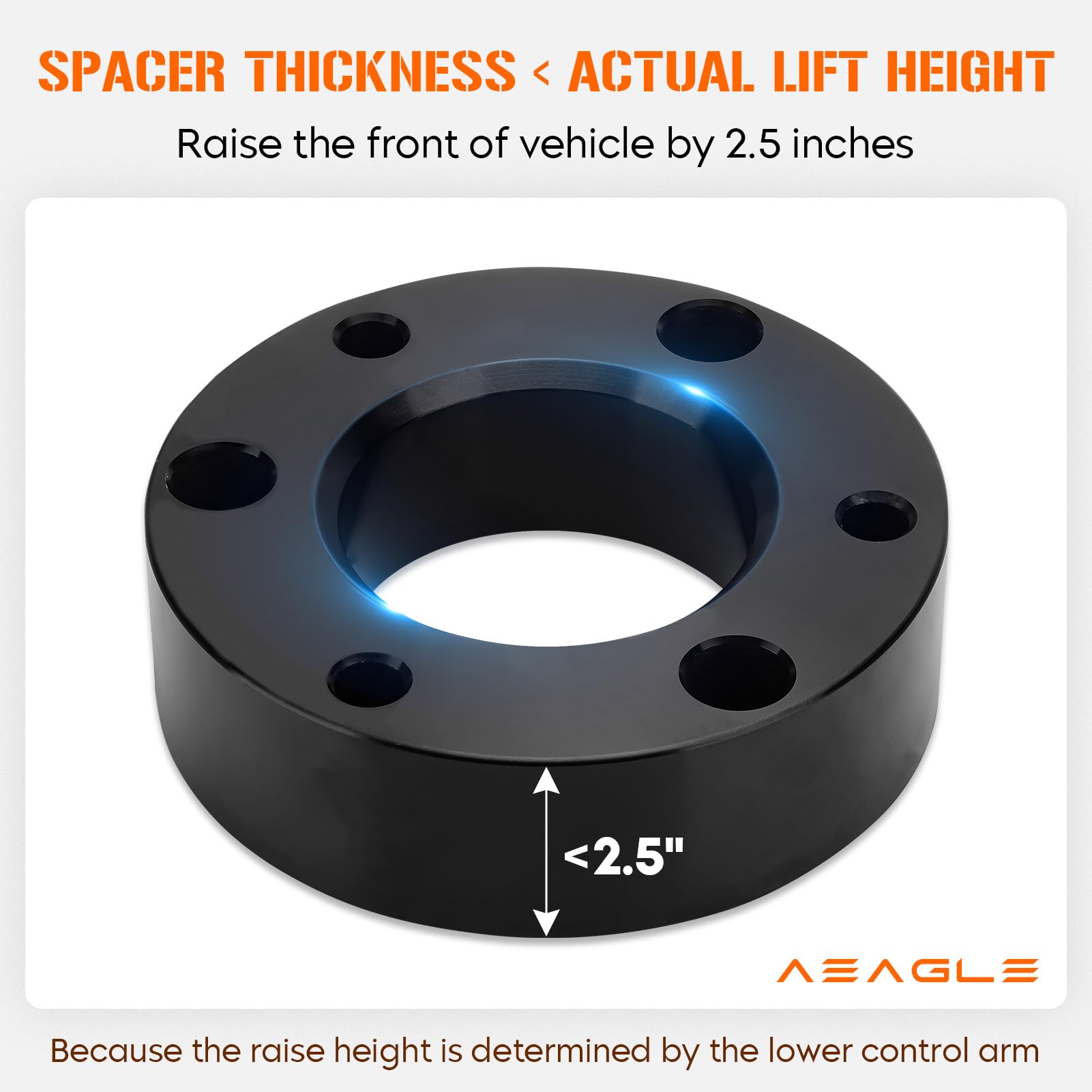 2.5" Front Leveling Lift Kit Strut Spacer For 2007-2022 Silverado