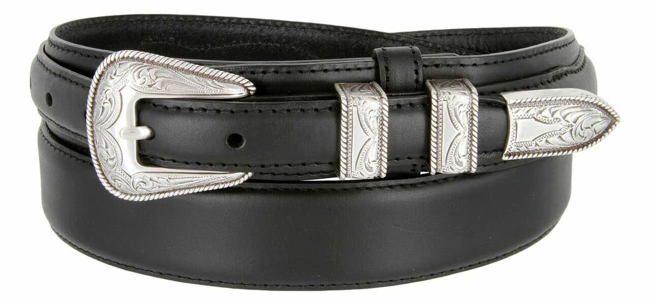 Belts.com Western Buckle Belt Oil Tanned Genuine Leather Ranger Belt 1-3/8"(35mm) Taper to 3/4"(19mm) Wide-Multiple choices