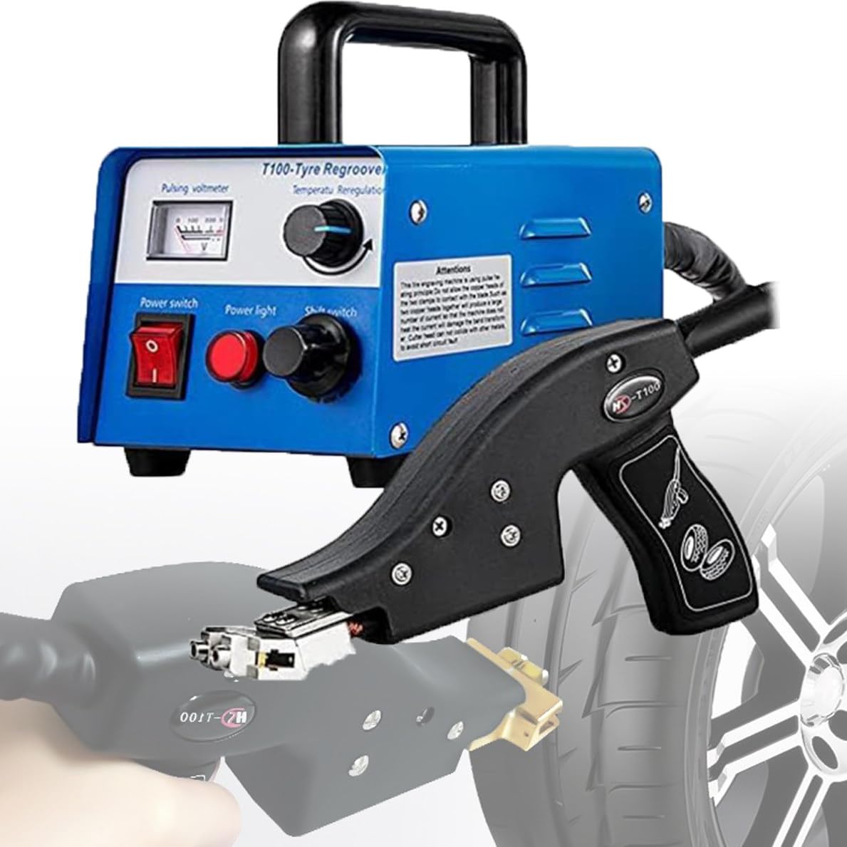 SBCGFY Tire Grooving Tool, 400W Manual Truck Rubber Tire Grooving Tool Kit Tire Grooving Machine, Tread Cutting Machine, Tire Grooving Machine